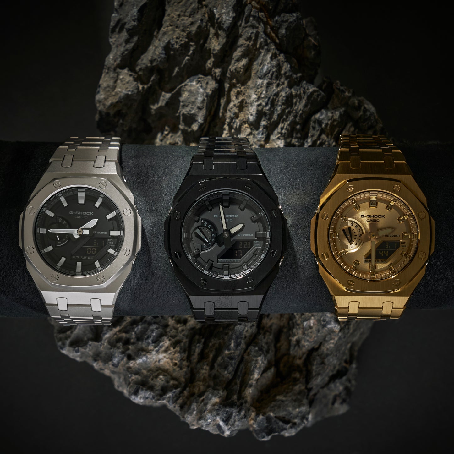 CASIOAK FULL GOLD G-SHOCK MOD GA2100 GA-2100 MEN’S WATCH