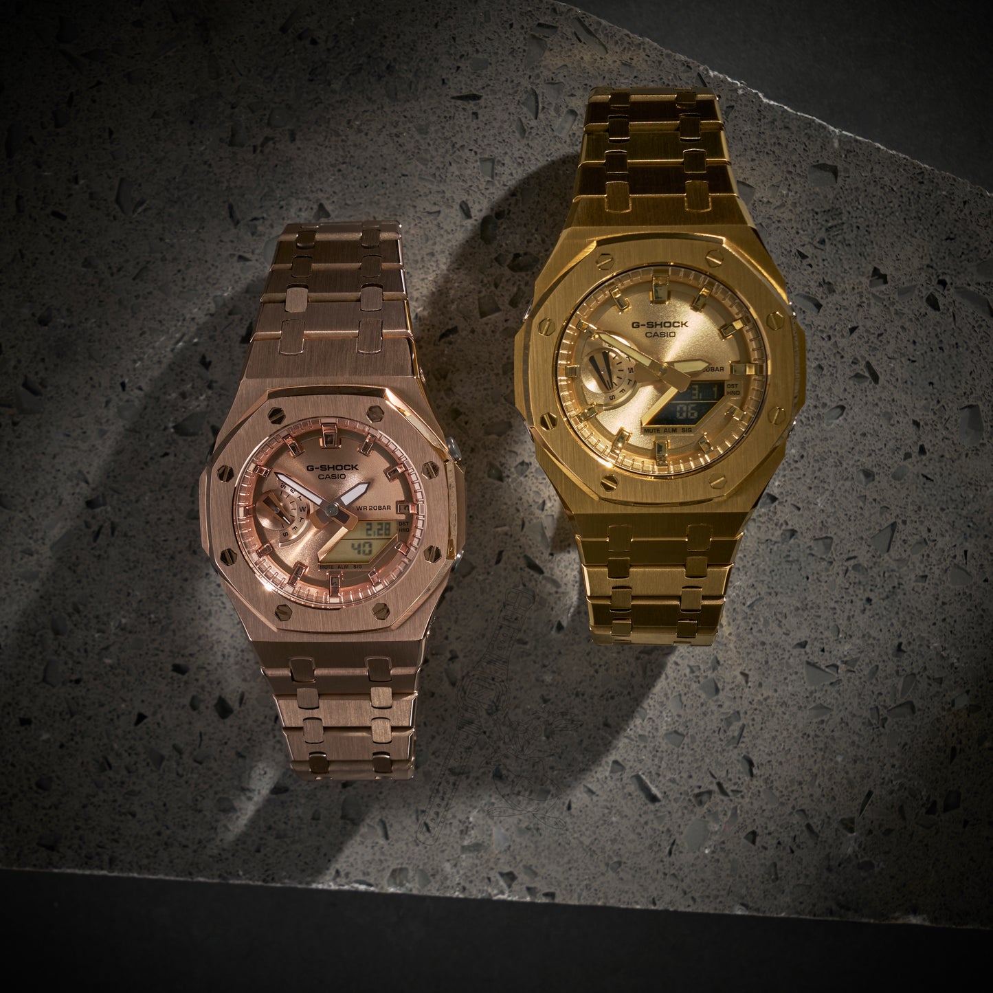 CASIOAK FULL GOLD G-SHOCK MOD GA2100 GA-2100 MEN’S WATCH