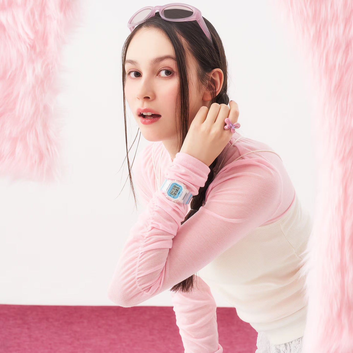 CASIO BABY-G BGD-565GC-2 TRANSPARENT / BLUE GLITTER DIGITAL WATCH