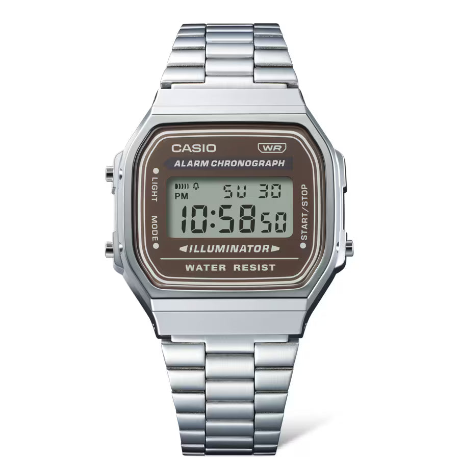 CASIO A168WA-5AY A168WA A168 VINTAGE BROWN DIAL DIGITAL WATCH