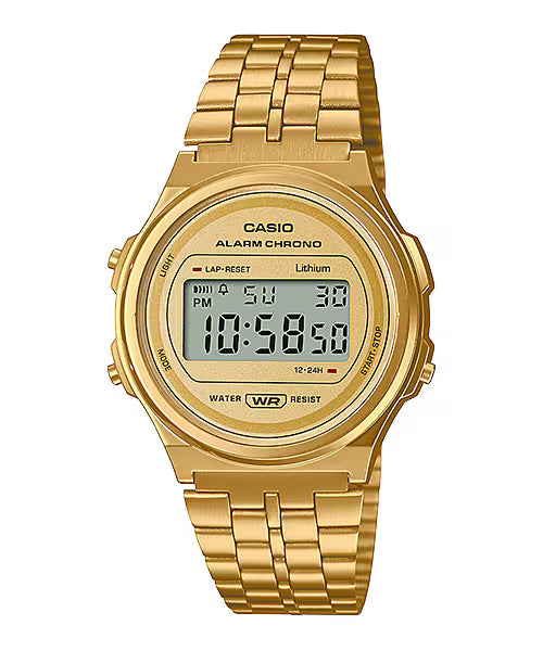 CASIO A171WEG-9A A171WEG A171 VINTAGE SERIES GOLD DIGITAL WATCH