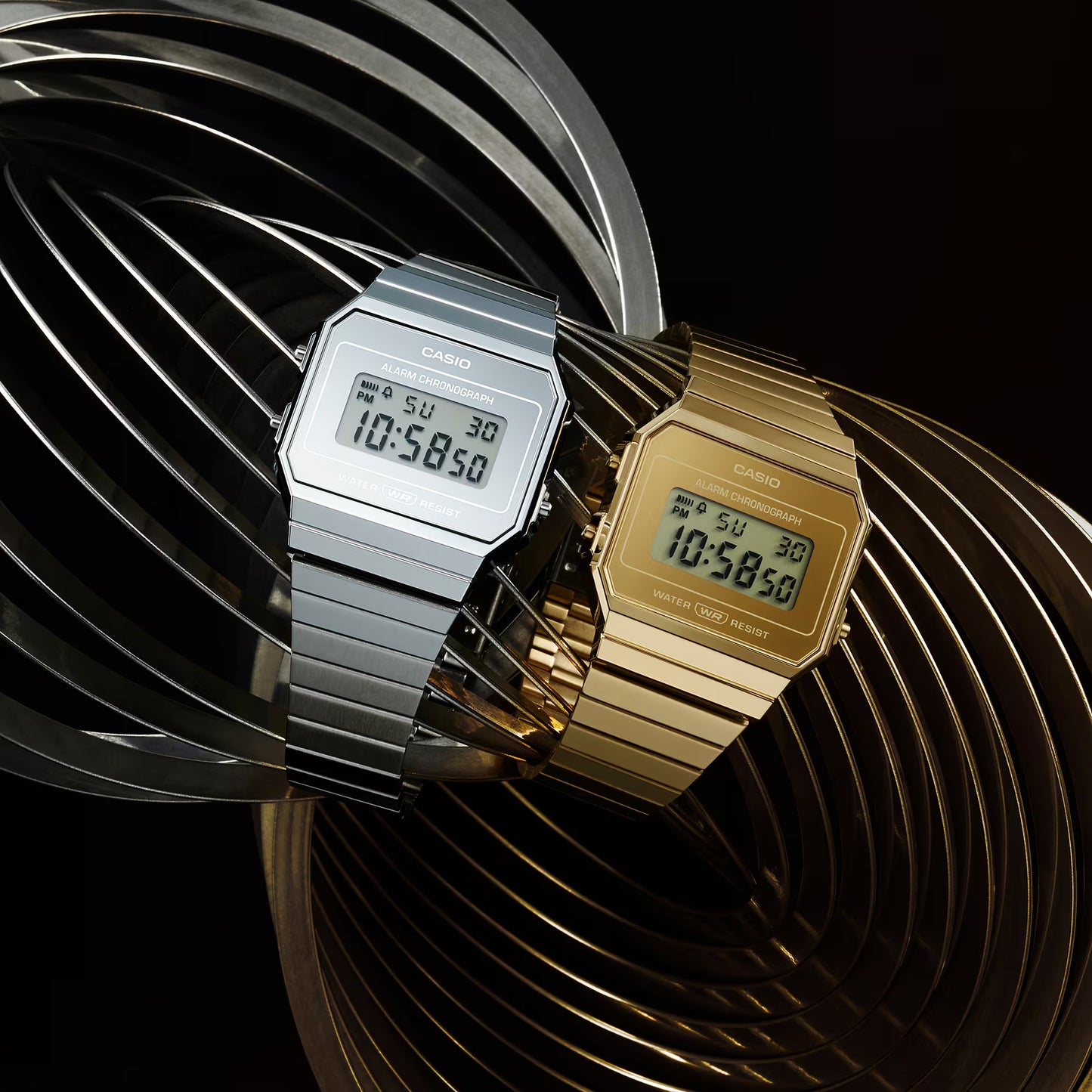 CASIO A700WEVG-9A A700WEVG GOLD-TONE / STEEL DIGITAL WATCH