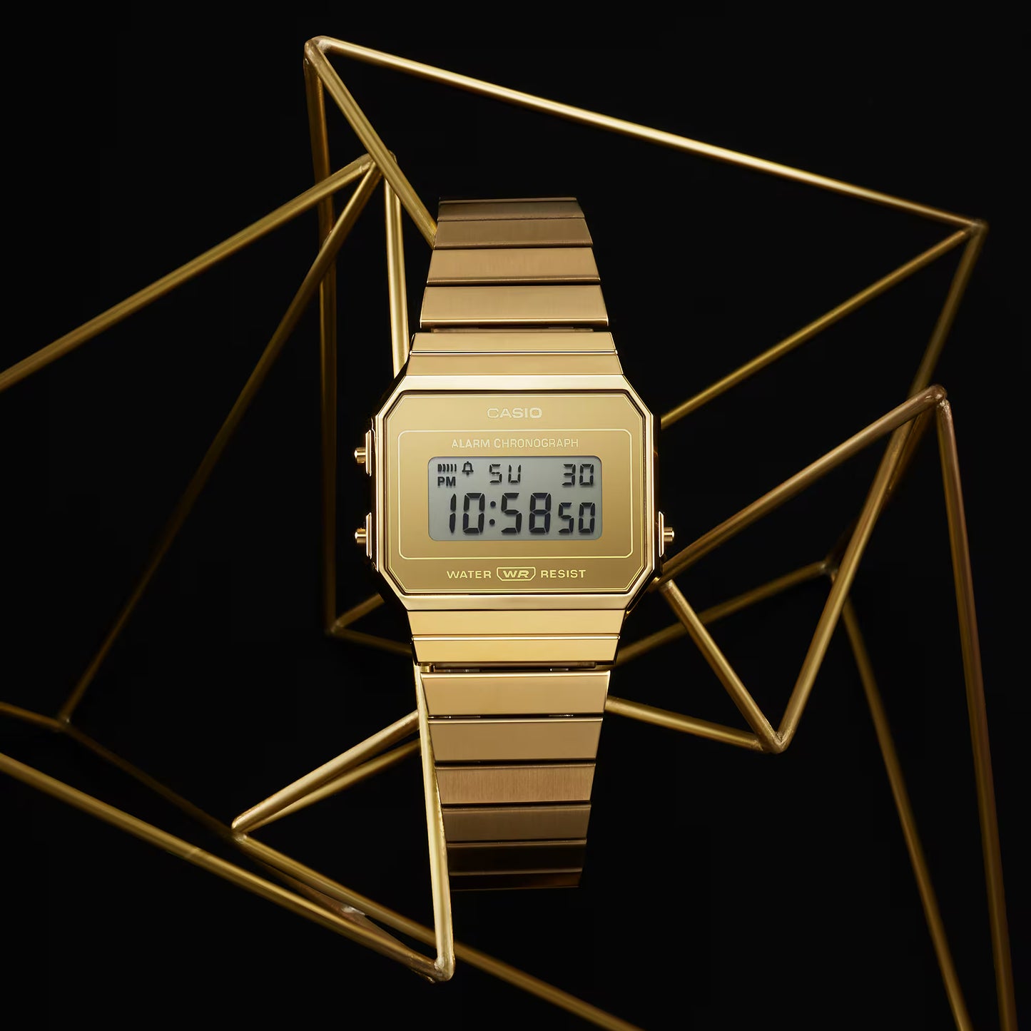 CASIO A700WEVG-9A A700WEVG GOLD-TONE / STEEL DIGITAL WATCH