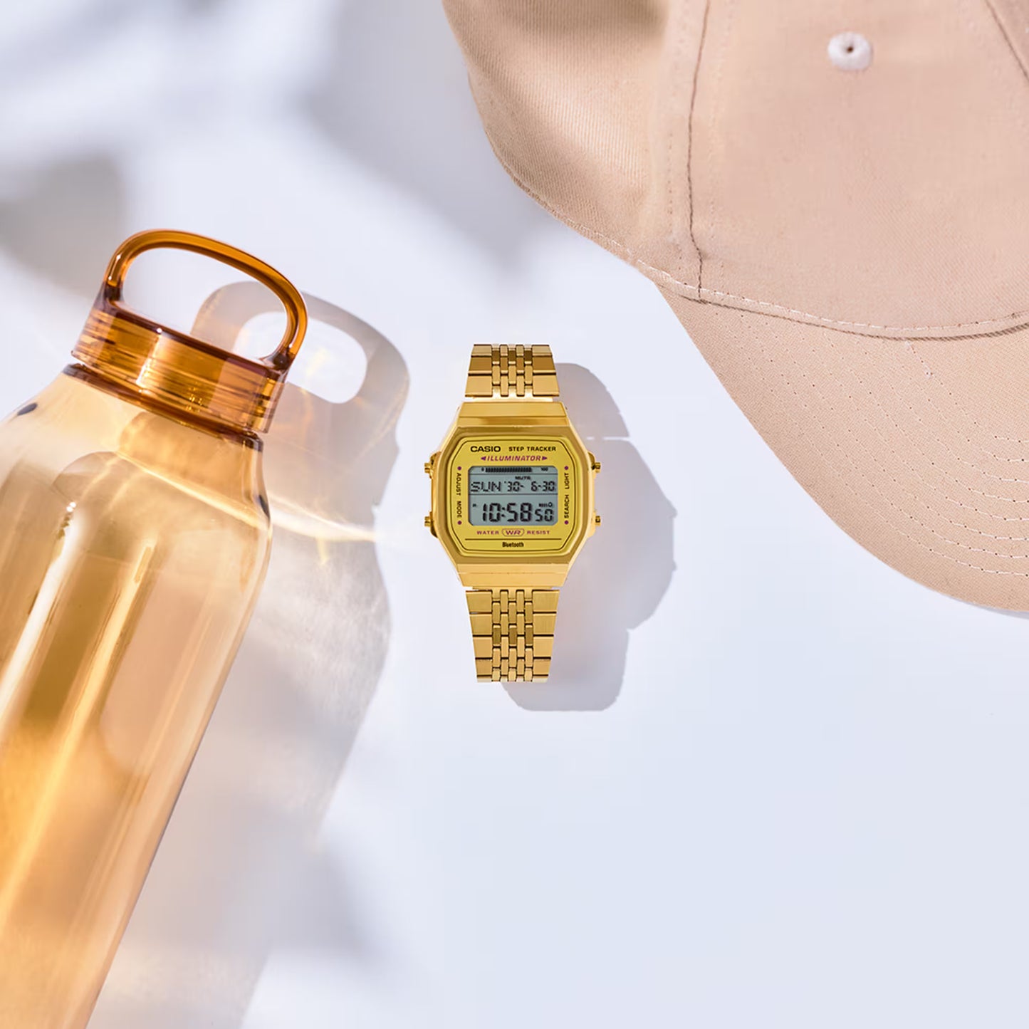 CASIO ABL-100WEG-9A ABL100WEG GOLD BLUETOOTH DIGITAL WATCH