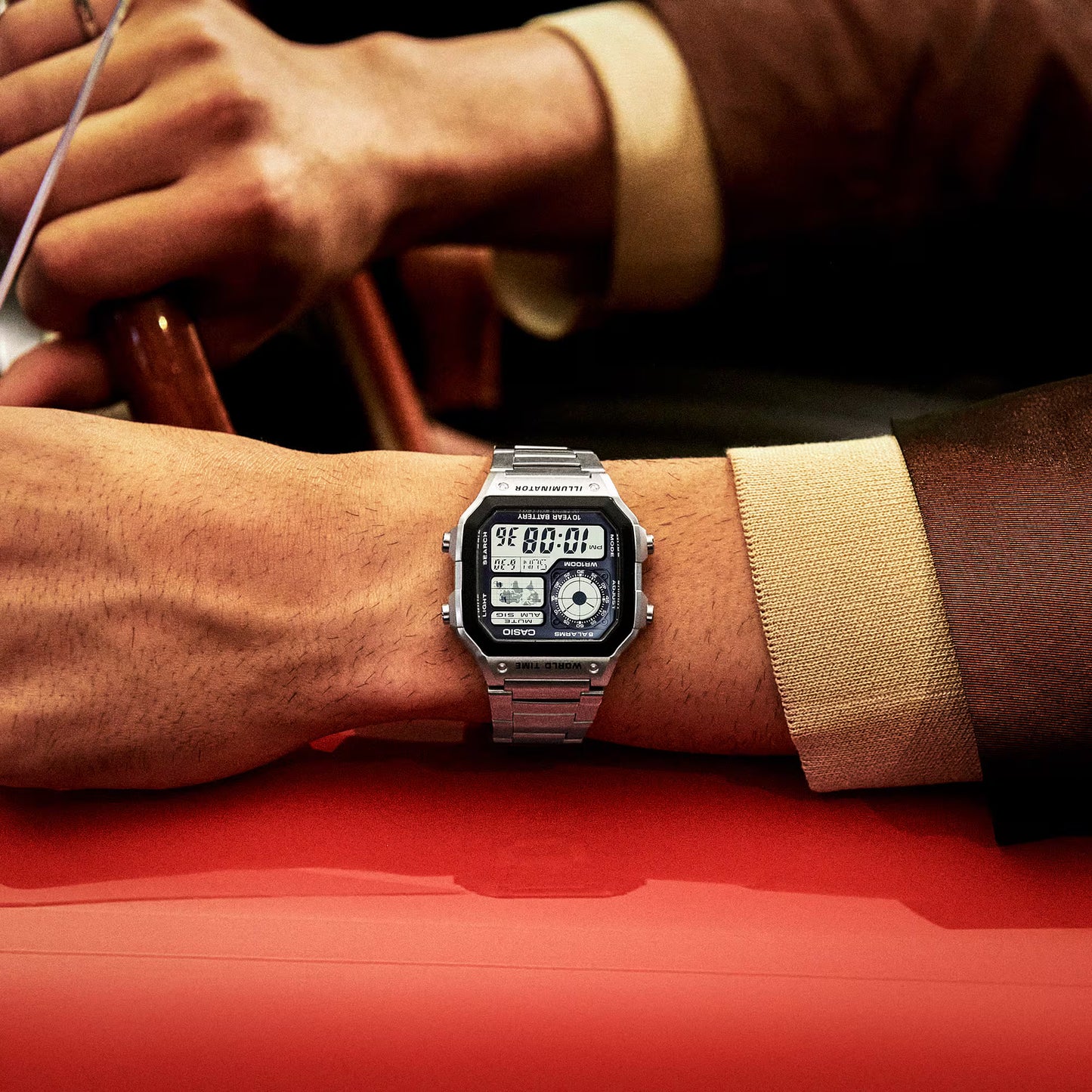 CASIO AE-1200WHD-1A AE1200 CASIO ROYALE SILVER DIGITAL WATCH