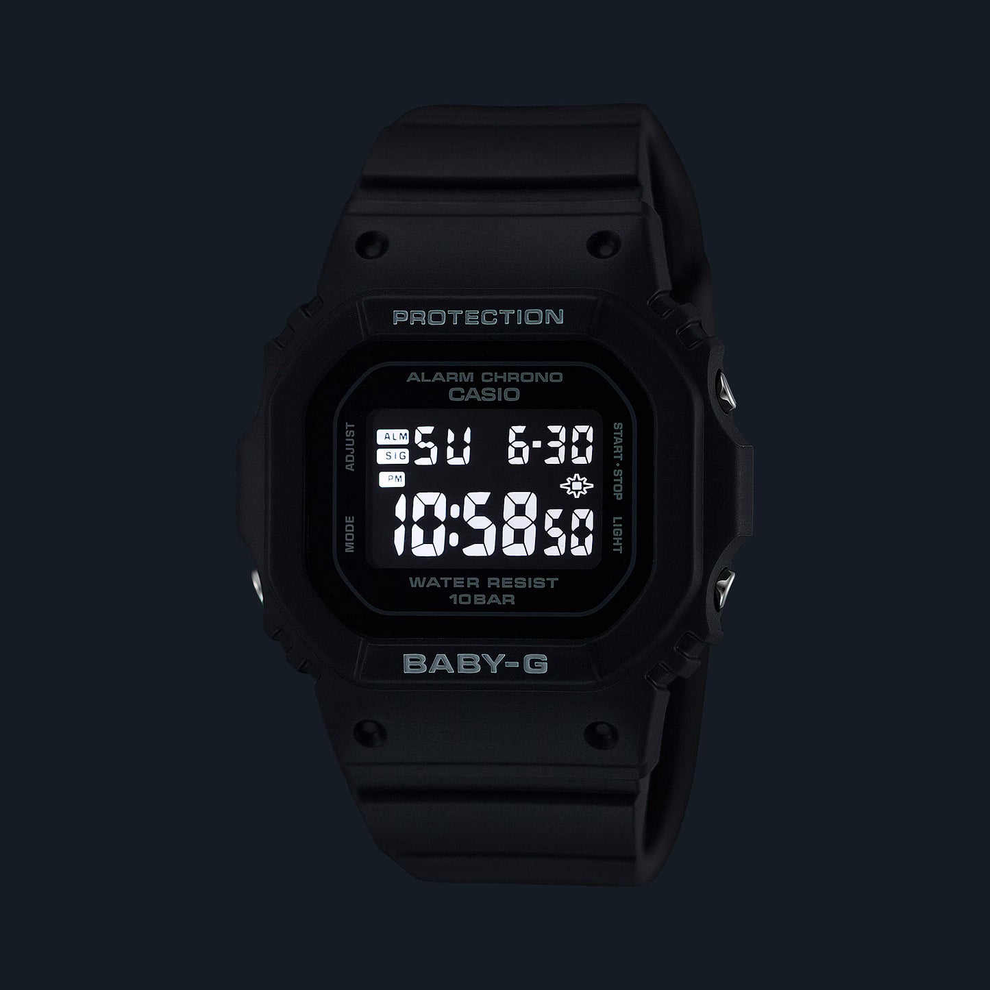 CASIO BABY-G BGD-565U-1 BLACK DIGITAL WATCH