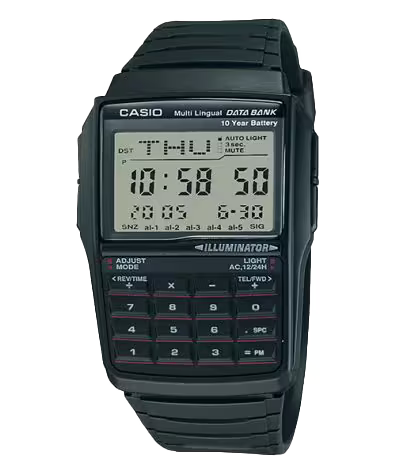 CASIO DBC32-1A DBC-32 DATABANK CALCULATOR BLACK DIGITAL WATCH