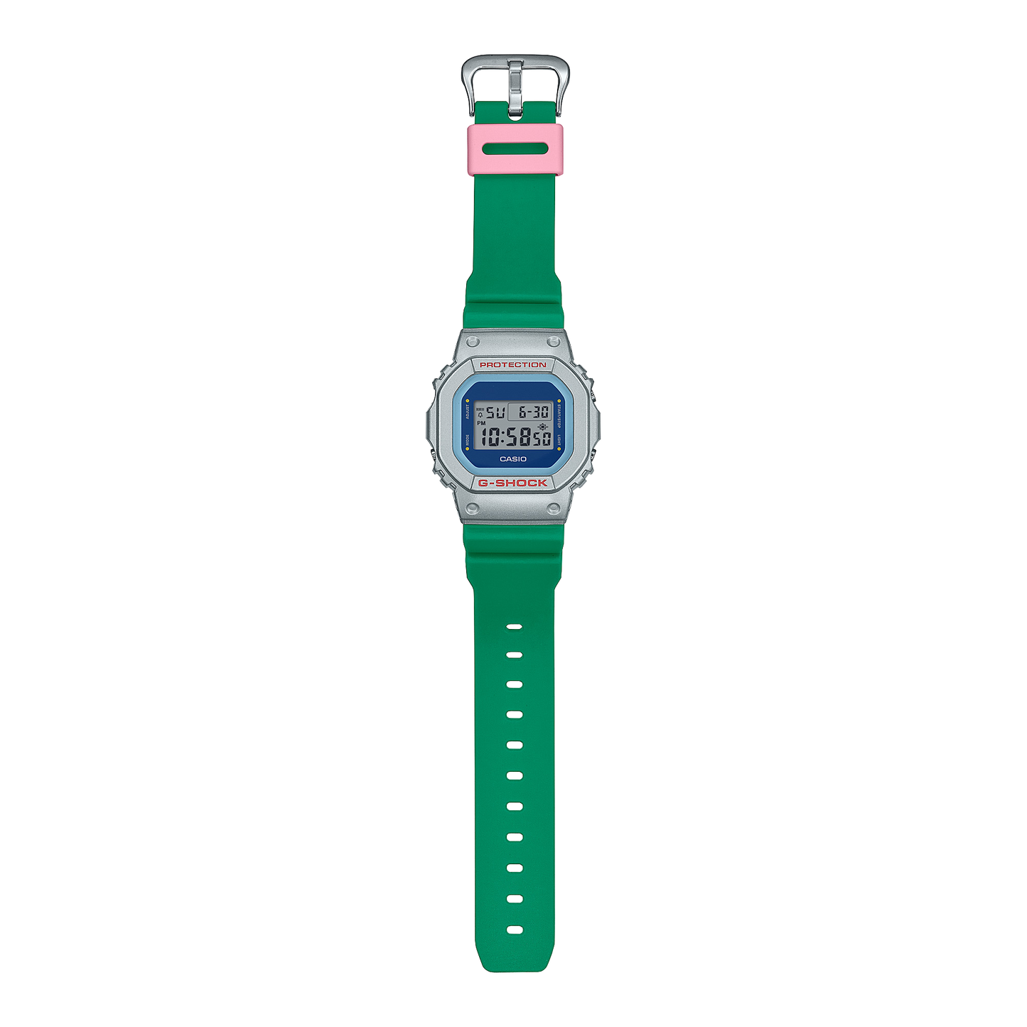 CASIO G-SHOCK DW-5600EU-8A3 GREEN / SILVER MENS DIGITAL WATCH