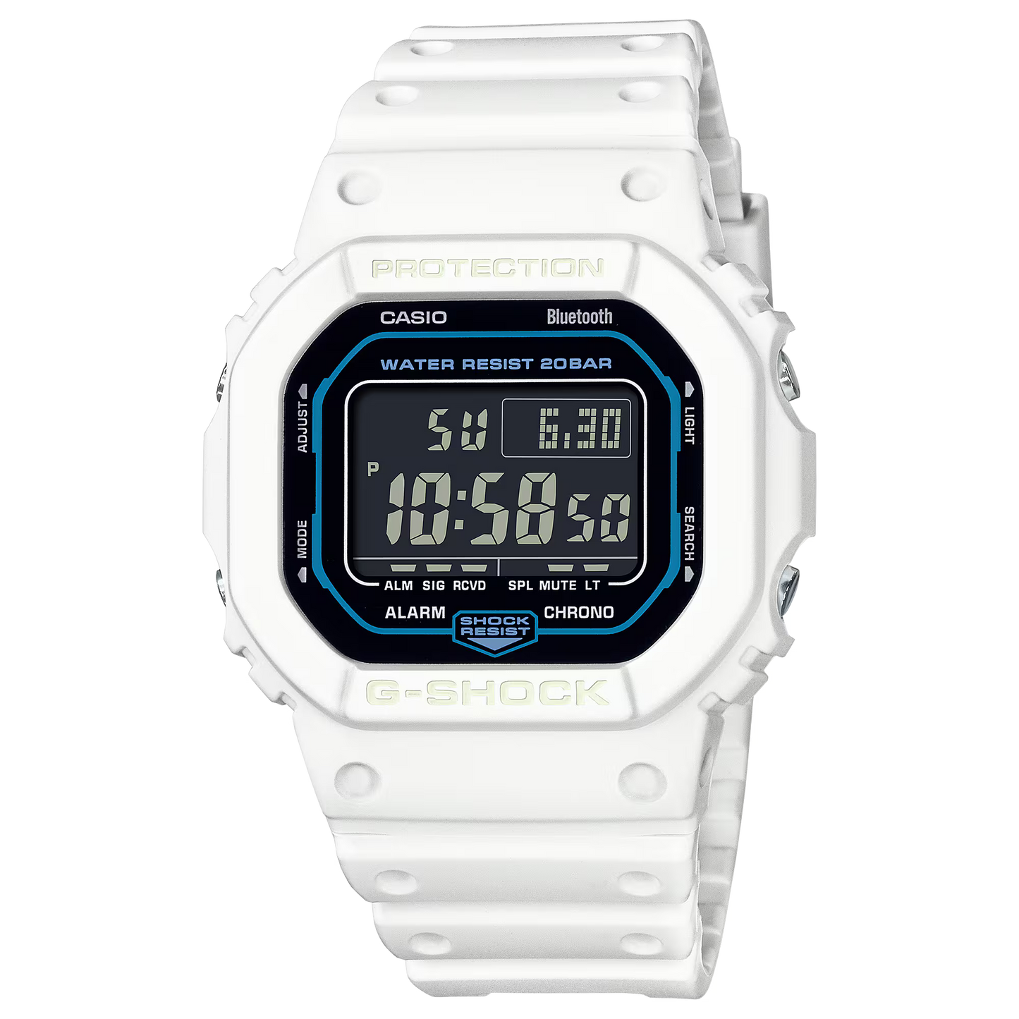 CASIO G-SHOCK DW-B5600SF-7 WHITE BLUETOOTH DIGITAL WATCH
