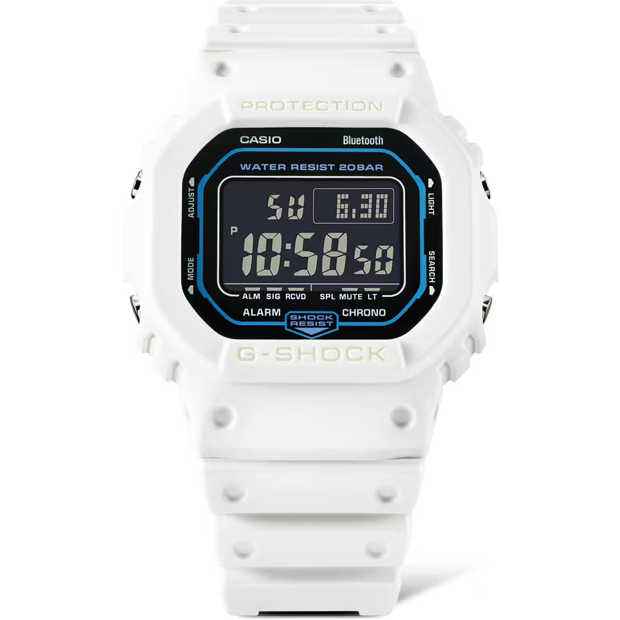 CASIO G-SHOCK DW-B5600SF-7 WHITE BLUETOOTH DIGITAL WATCH