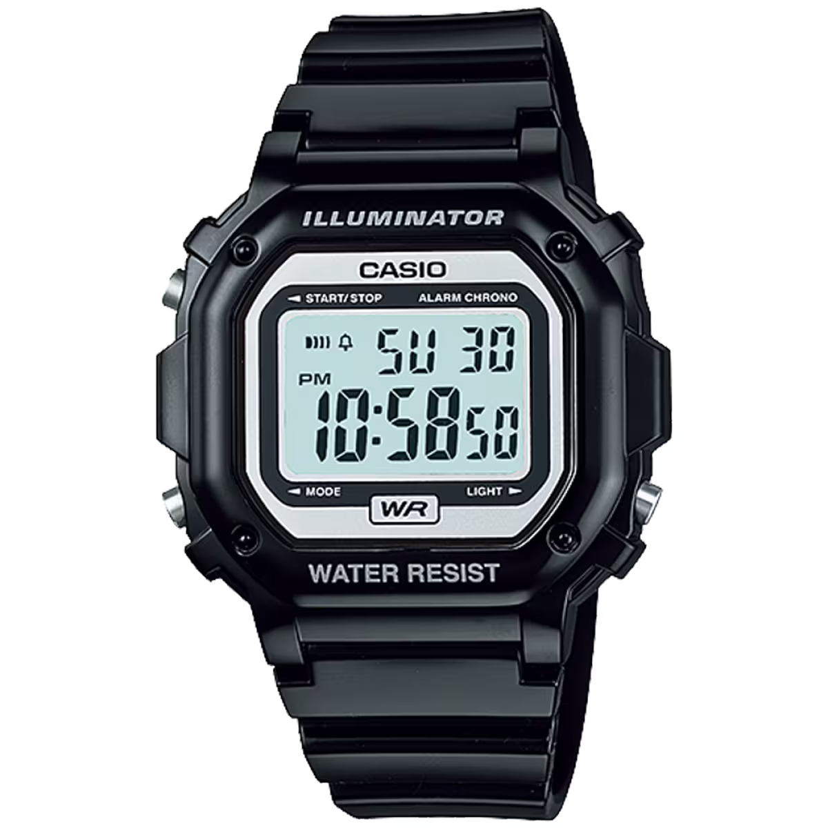 CASIO F108WHC-1A F-108WHC BLACK DIGITAL WATCH