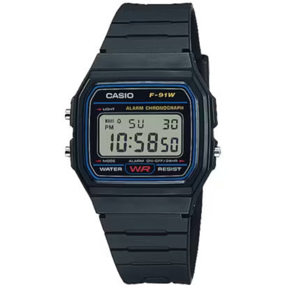 CASIO F91W-1 F91 CLASSIC BLACK DIGITAL WATCH