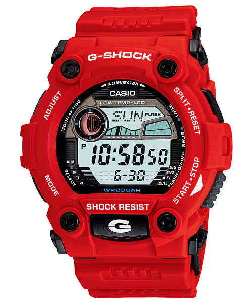 CASIO G-SHOCK G-7900A-4 MOON TIDE GRAPH RED DIGITAL WATCH