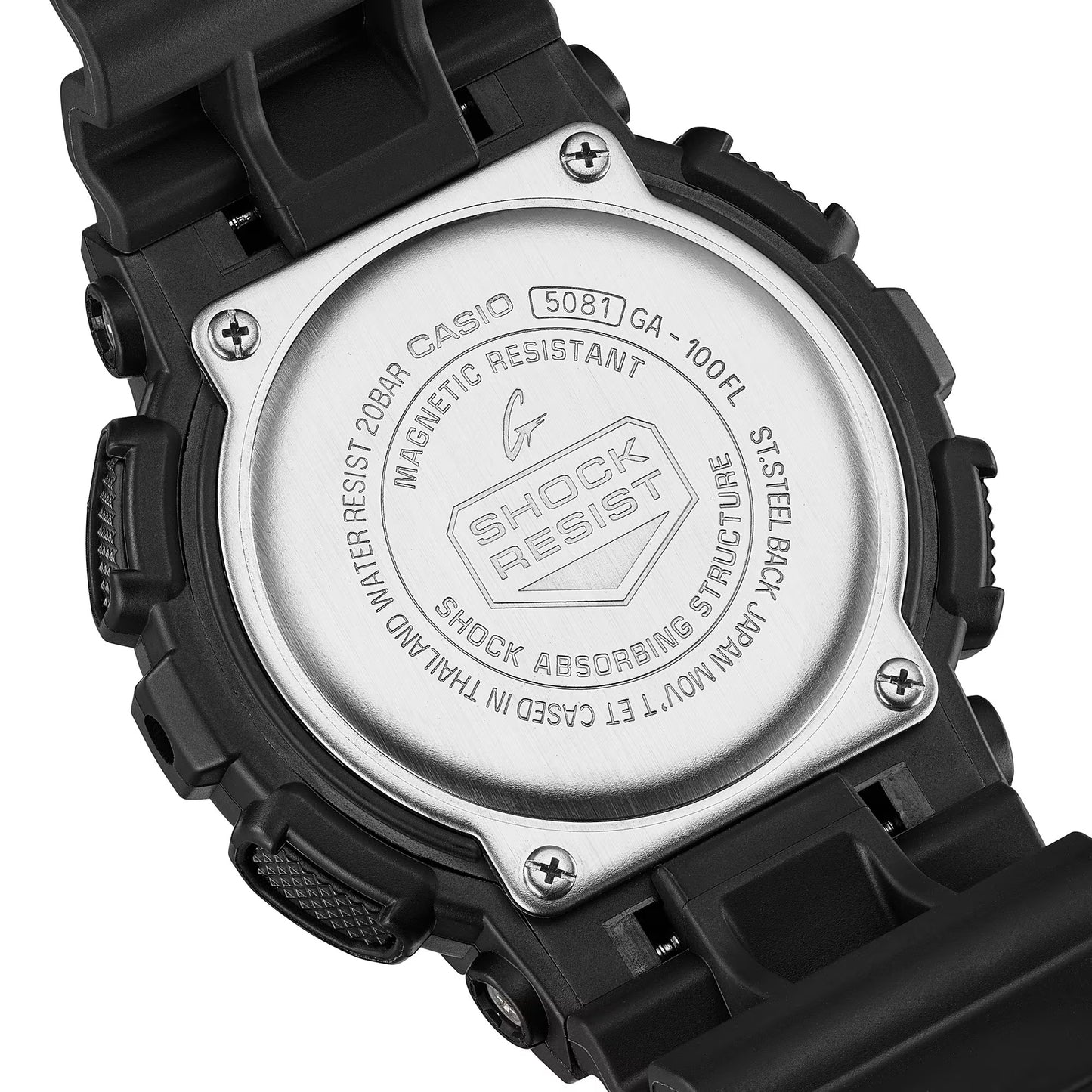 CASIO G-SHOCK GA-100FL-1AJF FLAME SERIES BLUE DIAL A/D WATCH