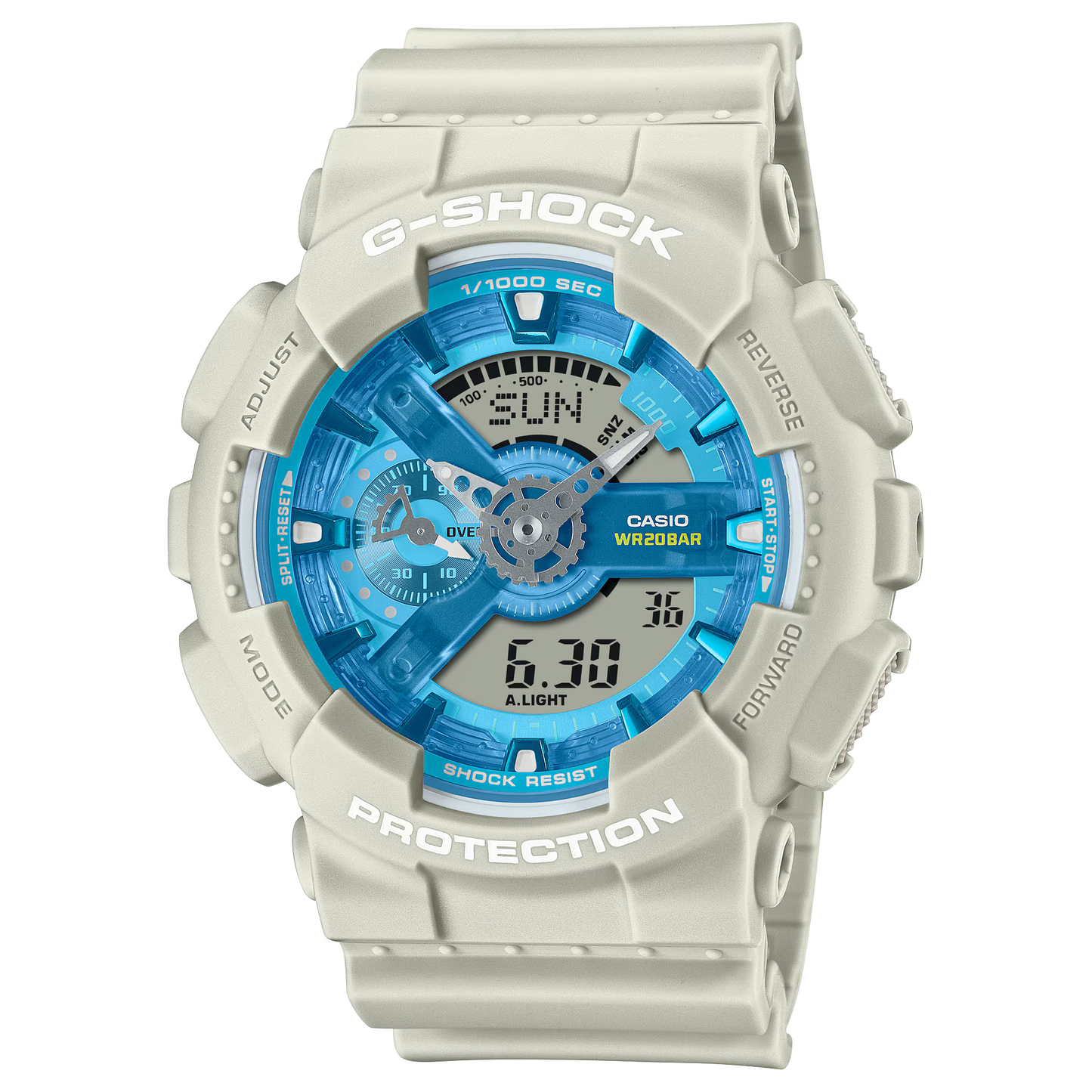 CASIO G-SHOCK GA-110AS-5A GA110AS-5A BLUE DIAL BEIGE MEN'S WATCH