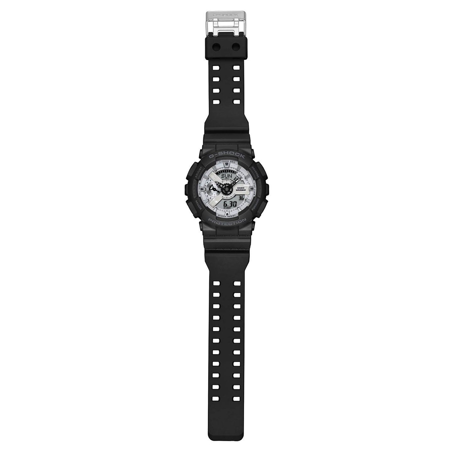 CASIO G-SHOCK GA-110WD-1A WHITE DIAL BLACK MEN'S WATCH