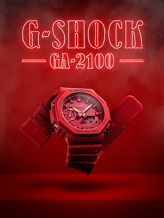 CASIO G-SHOCK GA2100-4A RED MEN'S WATCH