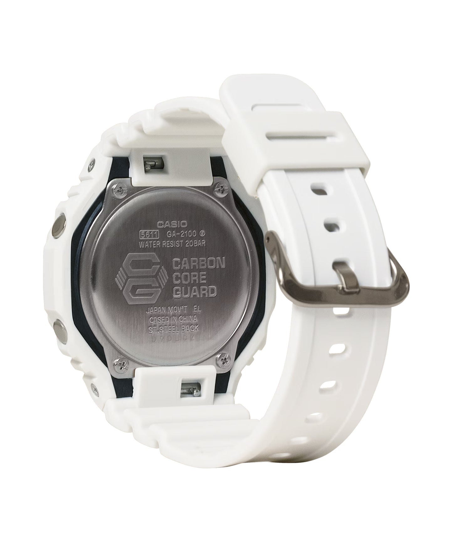 CASIO G-SHOCK GA-2100-7A7 "CASIOAK" WHITE A/D WATCH GA2100