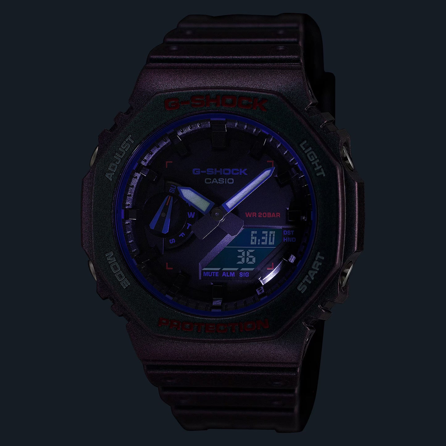 CASIO G-SHOCK GA-2100AH-6A "CASIOAK" MULTI-COLOR A/D WATCH