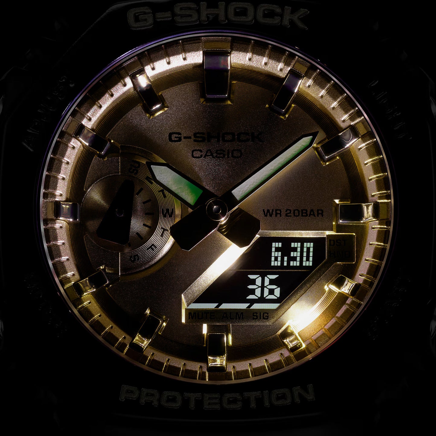 CASIO G-SHOCK GA-2100GB-1A "CASIOAK" GOLD A/D WATCH
