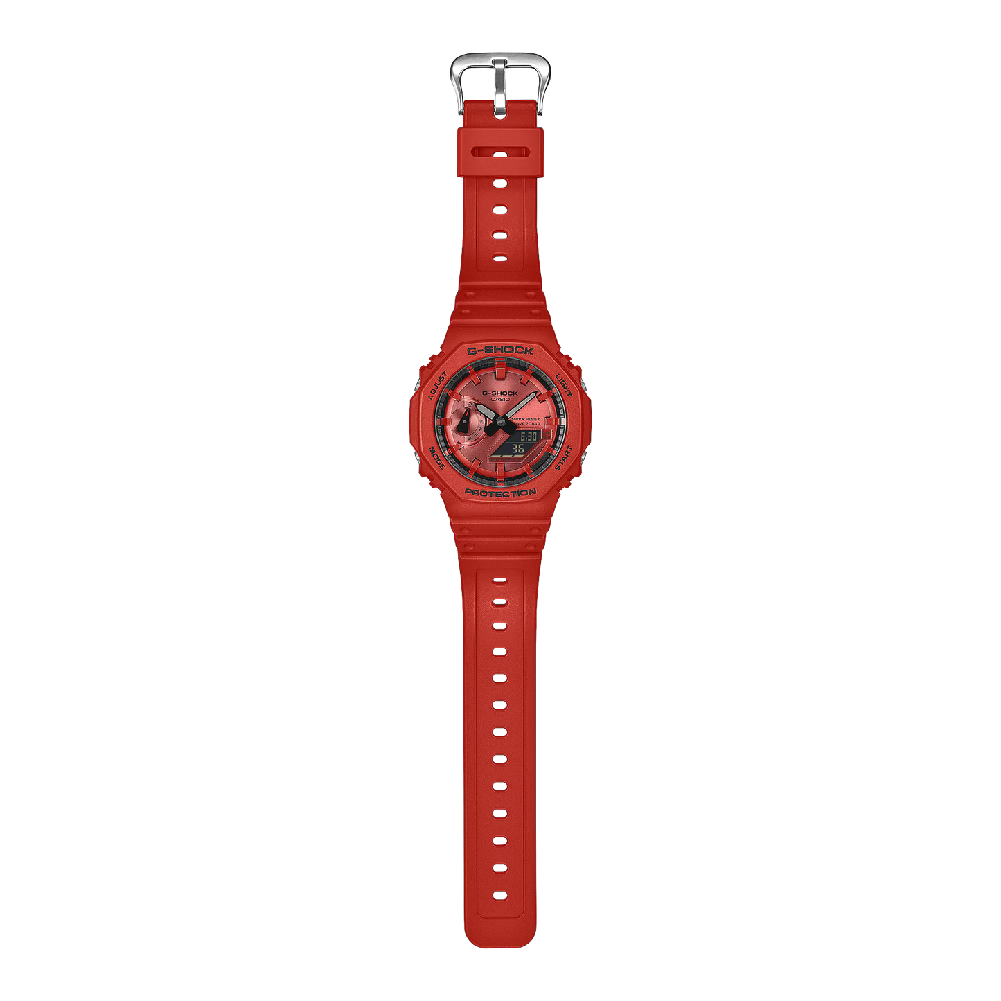 CASIO G-SHOCK GA-2100RRB-4A "CASIOAK" NEW VIVID RED A/D WATCH
