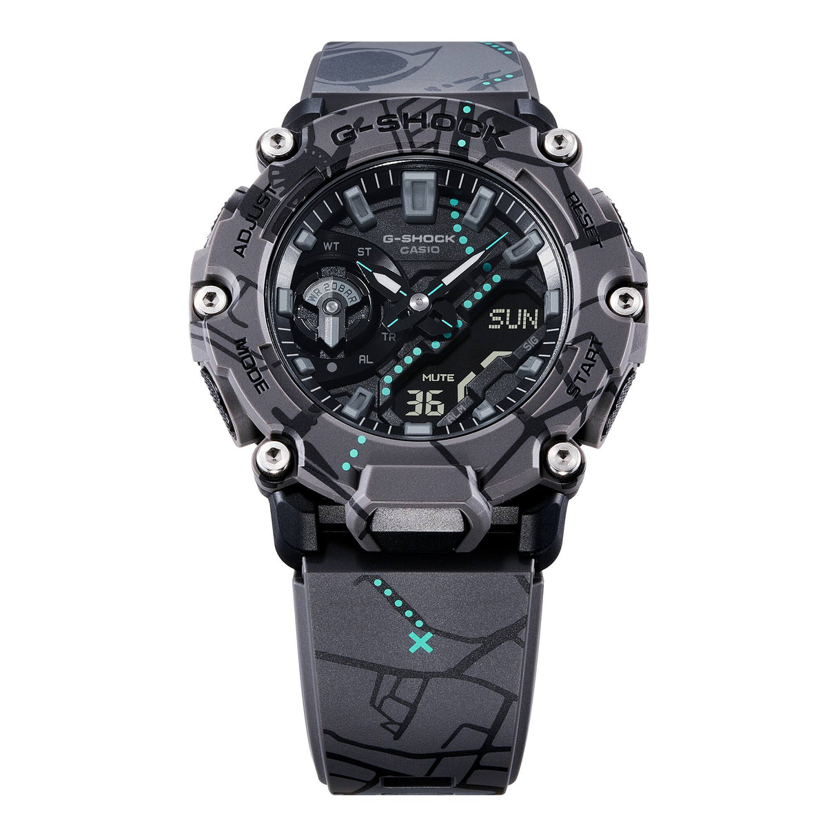 CASIO G-SHOCK GA-2200SBY-8A GREY "TREASURE HUNT" A/D MEN'S WATCH