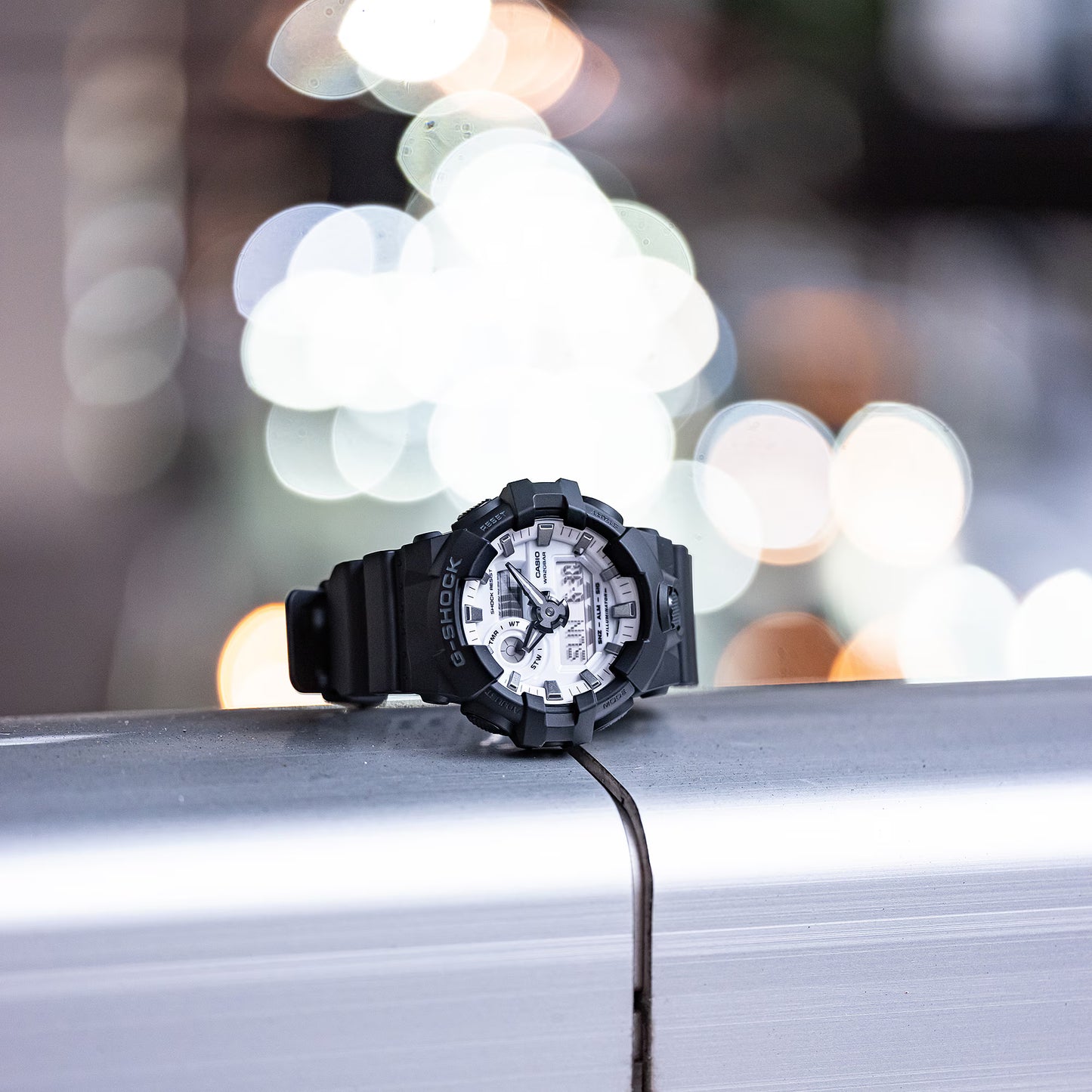 CASIO G-SHOCK GA-700WD-1A GA700WD-1A WHITE DIAL BLACK MEN'S WATCH