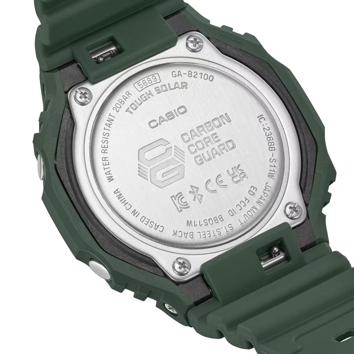 CASIO G-SHOCK GA-B2100-3A "CASIOAK" GREEN SOLAR BLUETOOTH A/D WATCH