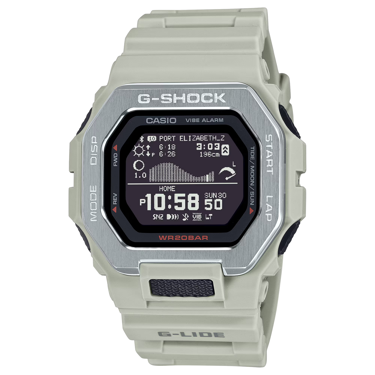 CASIO G-SHOCK GBX-100-8 G-LIDE BLUETOOTH GRAY / TAN DIGITAL WATCH