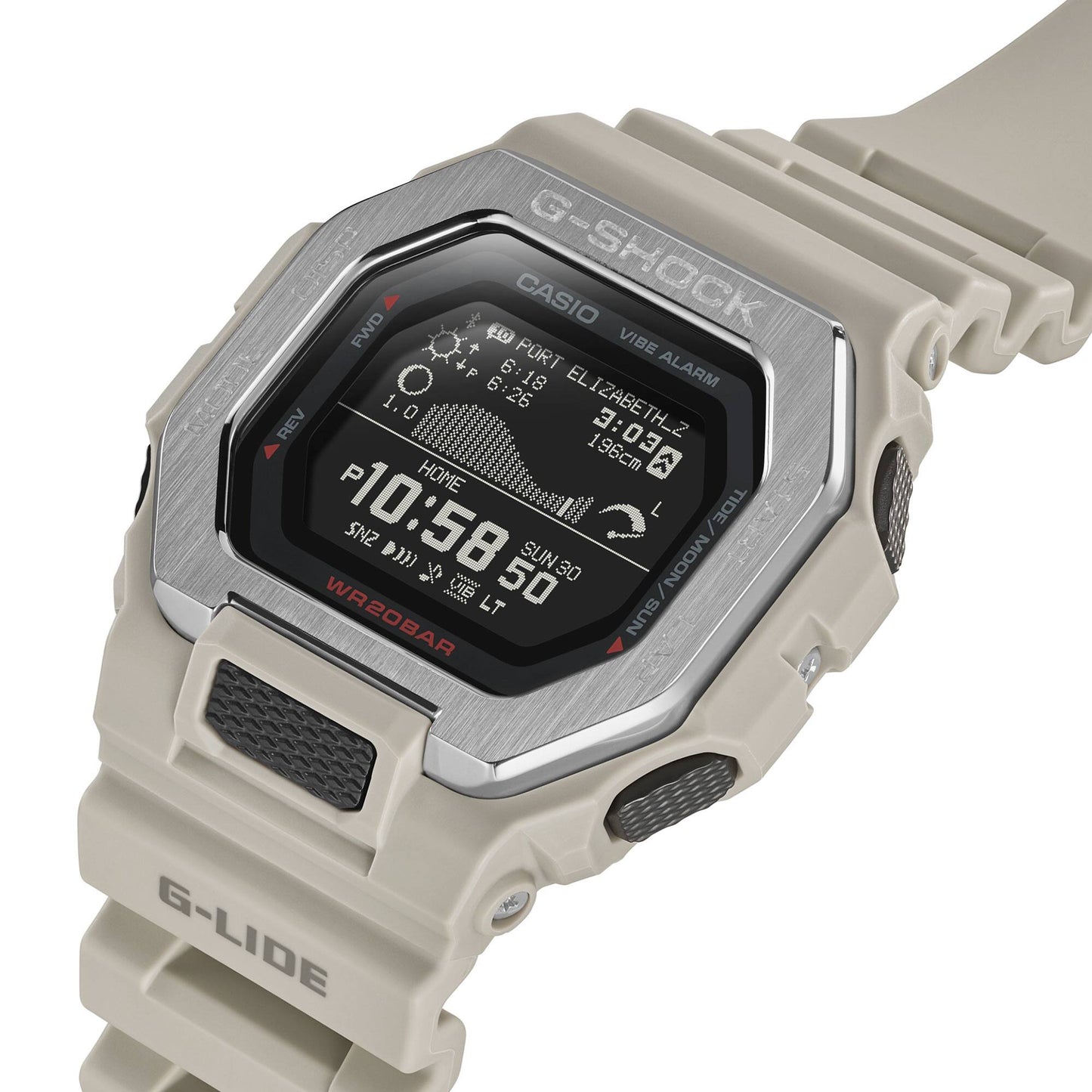 CASIO G-SHOCK GBX-100-8 G-LIDE BLUETOOTH GRAY / TAN DIGITAL WATCH