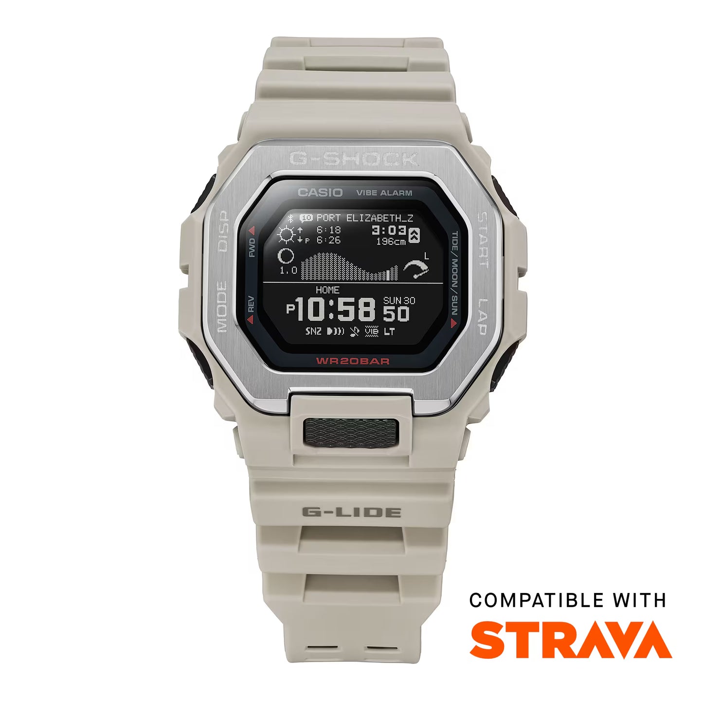 CASIO G-SHOCK GBX-100-8 G-LIDE BLUETOOTH GRAY / TAN DIGITAL WATCH