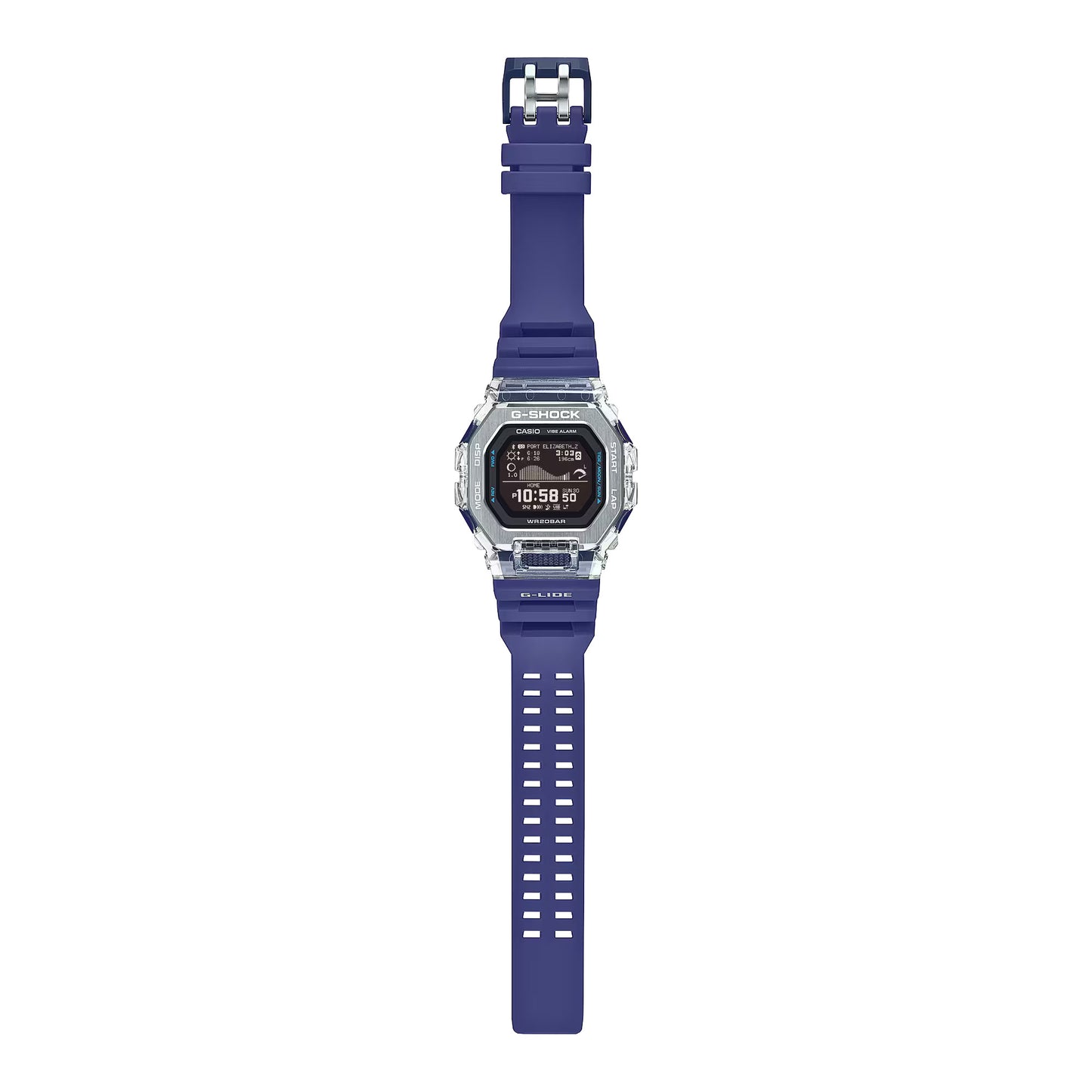 CASIO G-SHOCK GBX-100S-2 G-LIDE BLUETOOTH BLUE / PURPLE DIGITAL WATCH
