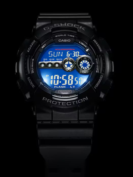 CASIO G-SHOCK GD100-1B GD-100-1B BLACK DIGITAL WATCH