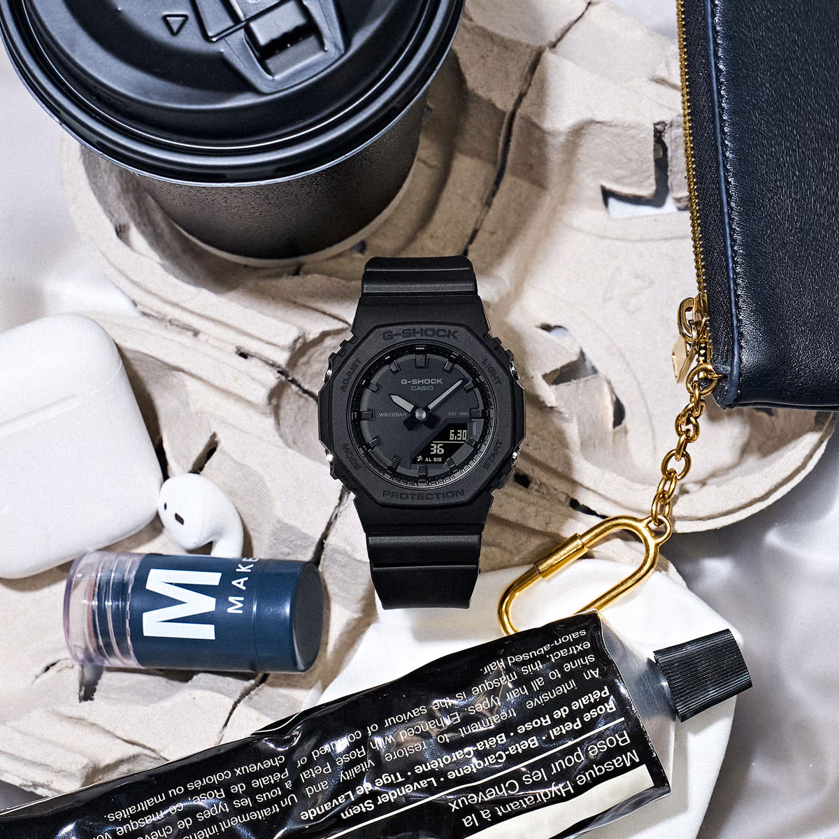 CASIO G-SHOCK GMA-P2100BB-1A ALL BLACK WOMEN'S WATCH