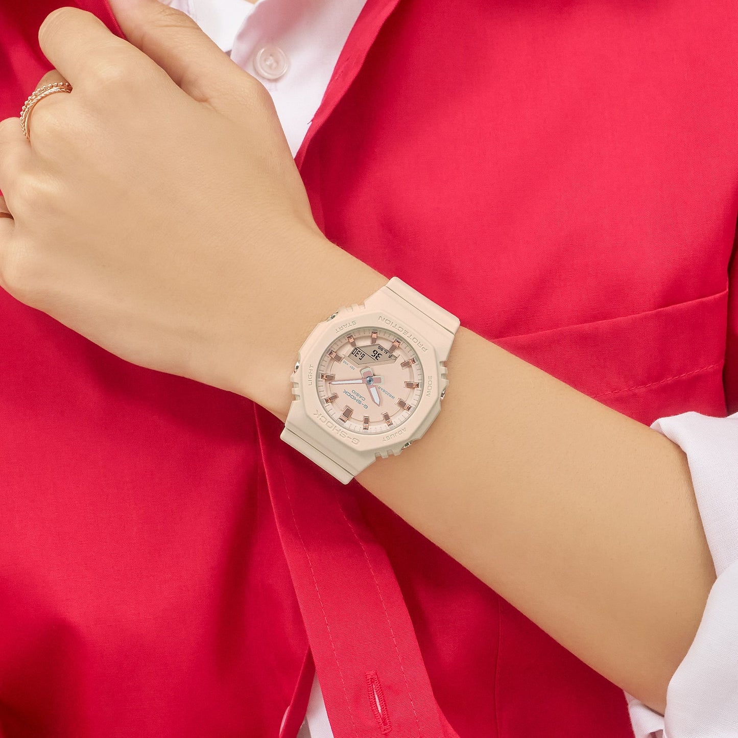 CASIO G-SHOCK GMA-P2100M-4A BEIGE PINK WOMEN'S WATCH
