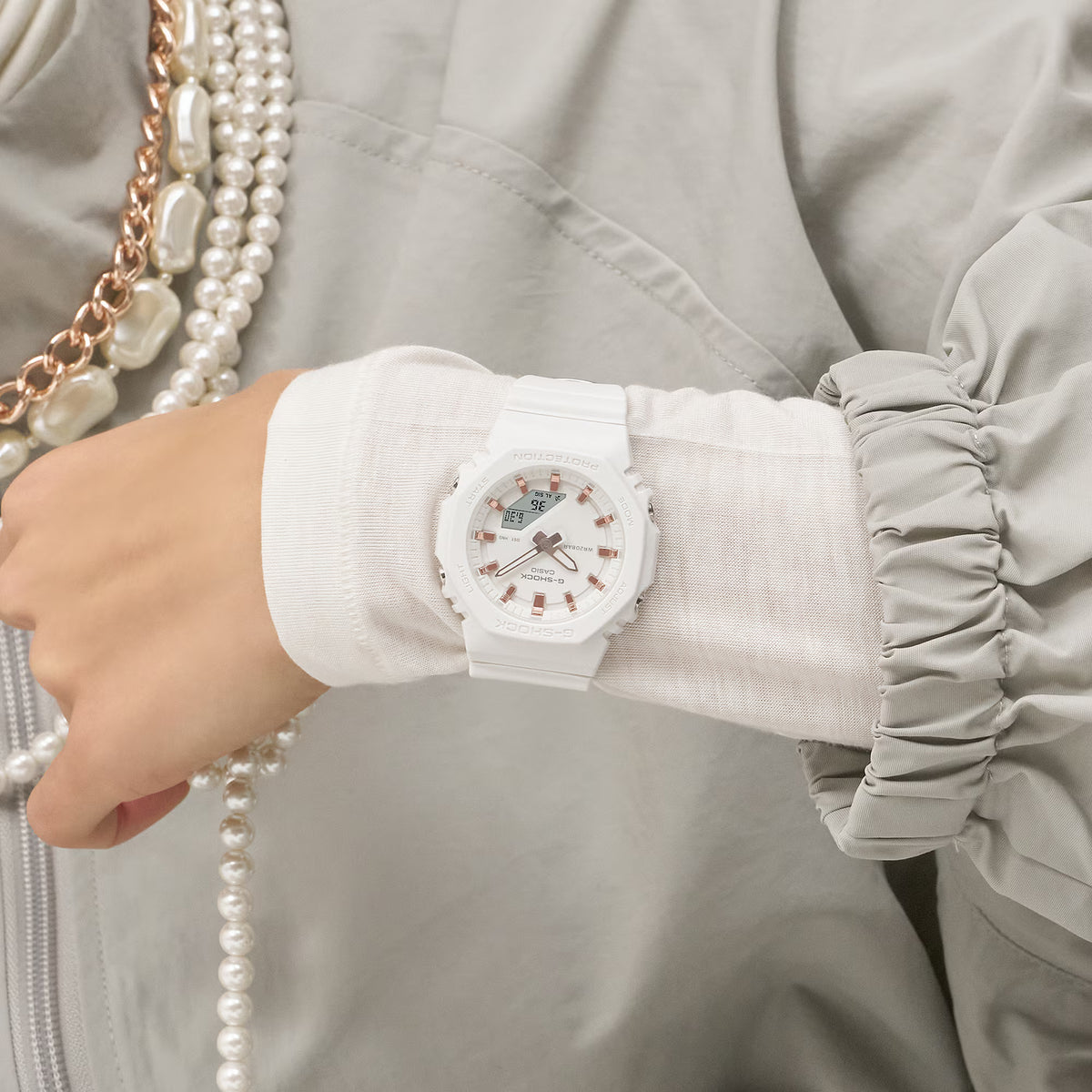 CASIO G-SHOCK GMA-P2100M-7A WHITE WOMEN'S WATCH