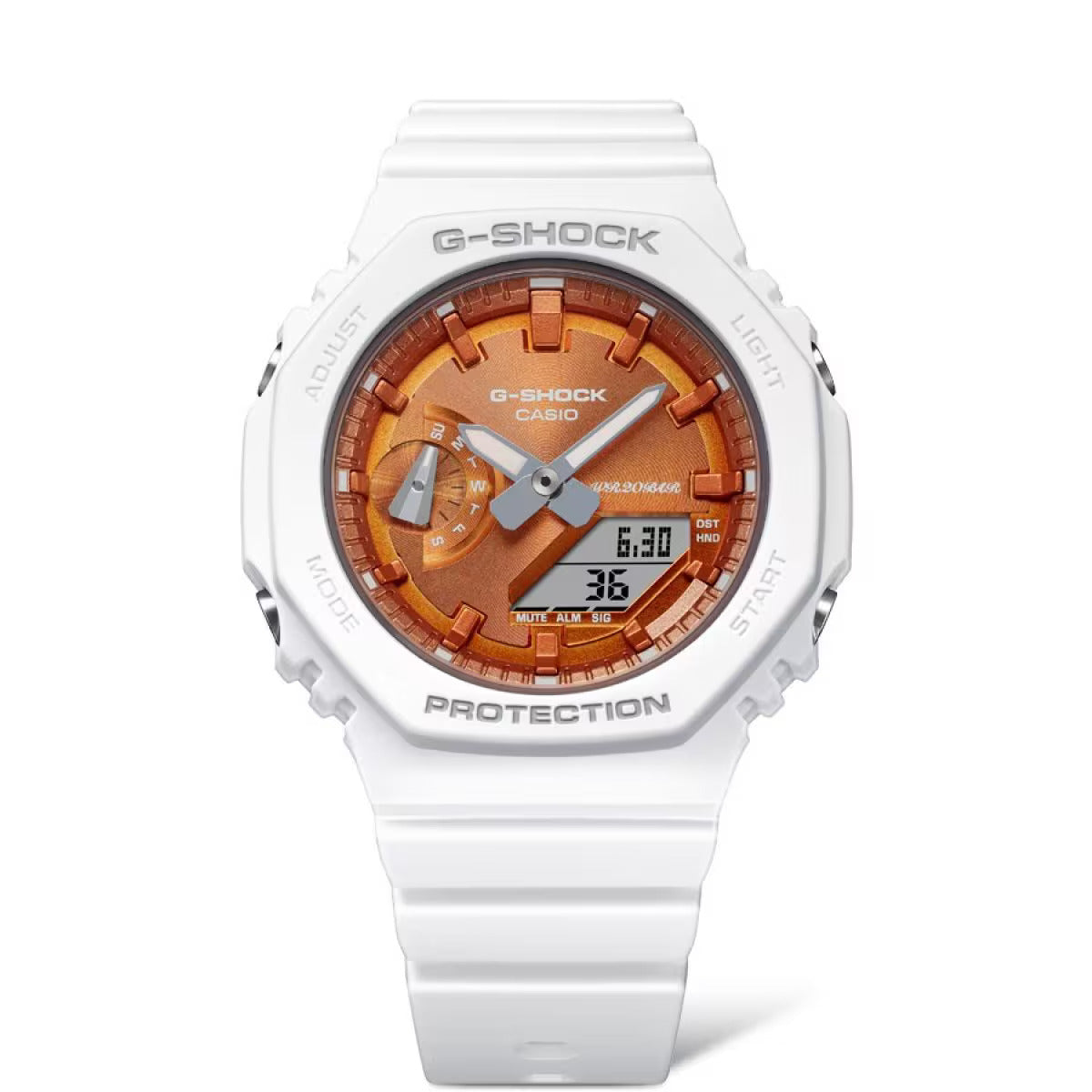 Casio G-SHOCK Gmas2100 ws-7a Orange White Midsize Watch