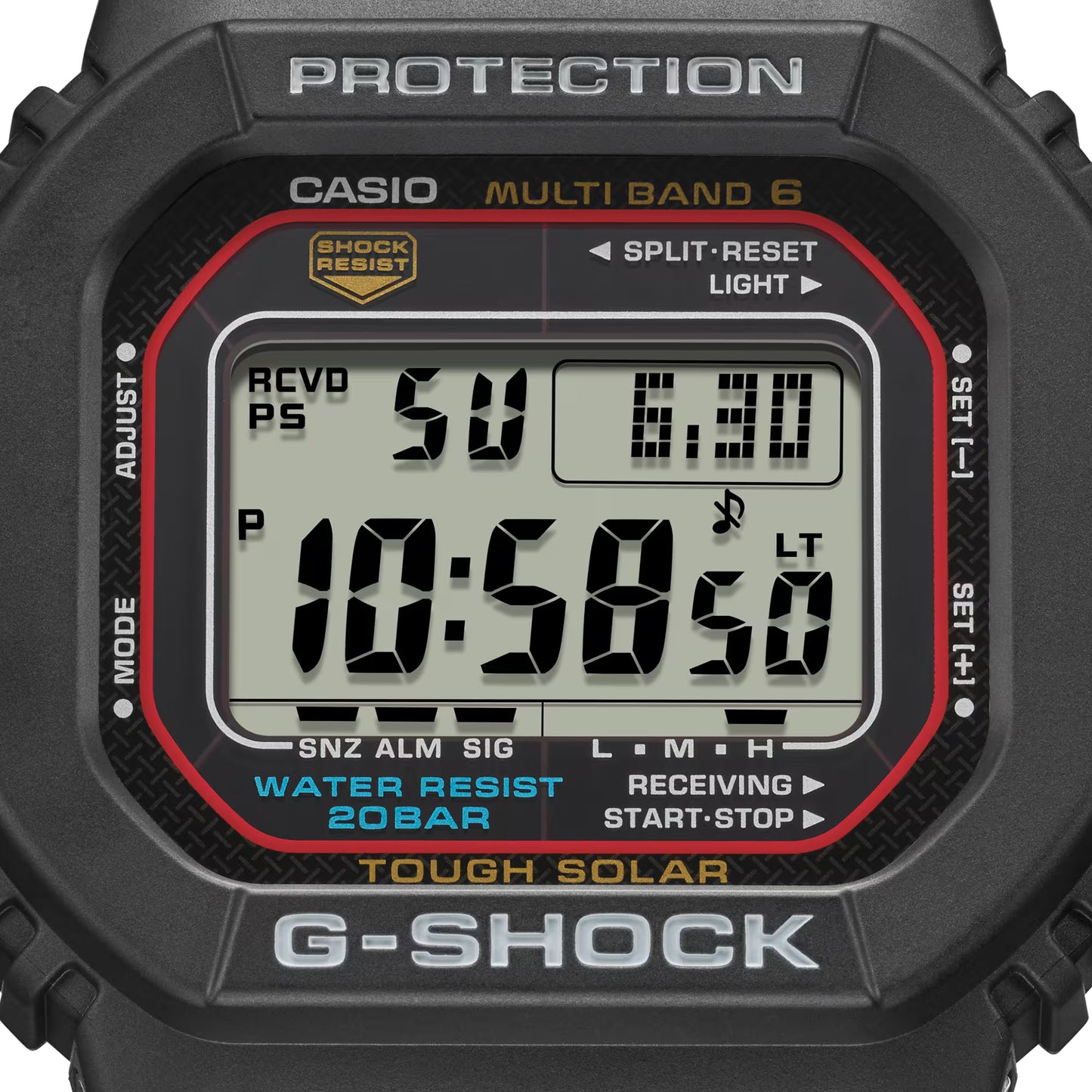 CASIO G-SHOCK GW-M5610U-1 SOLAR MULTI-BAND 6 BLACK DIGITAL WATCH