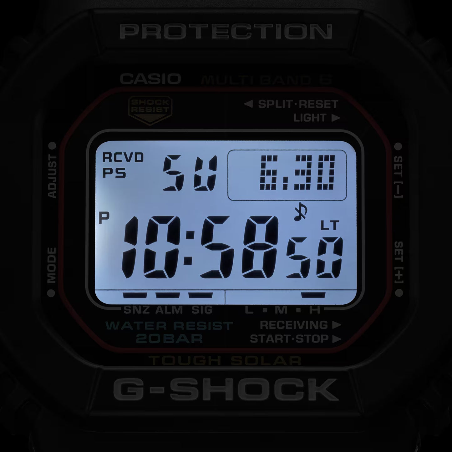 CASIO G-SHOCK GW-M5610U-1 SOLAR MULTI-BAND 6 BLACK DIGITAL WATCH