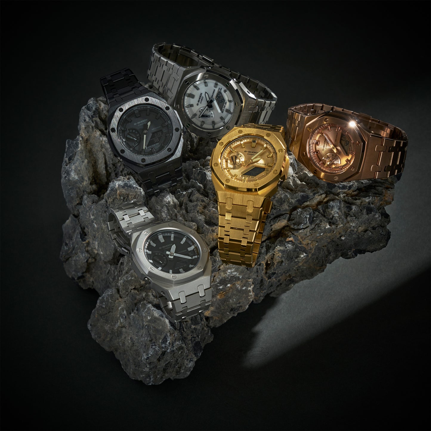 CASIOAK SILVER / WHITE DIAL G-SHOCK MOD GA2100 GA-2100 MEN’S WATCH