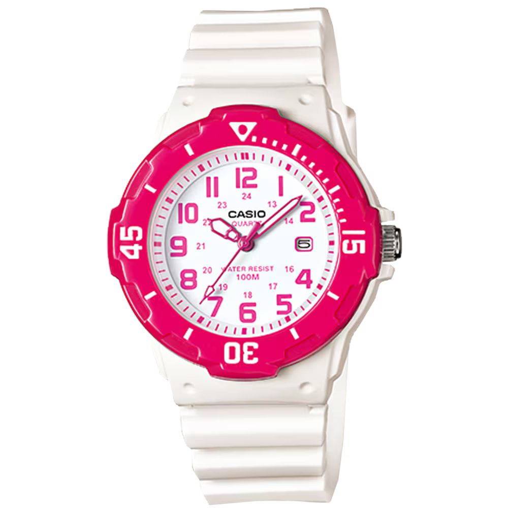 CASIO LRW200H-4BV LRW200 POP PINK & WHITE QUARTZ WATCH