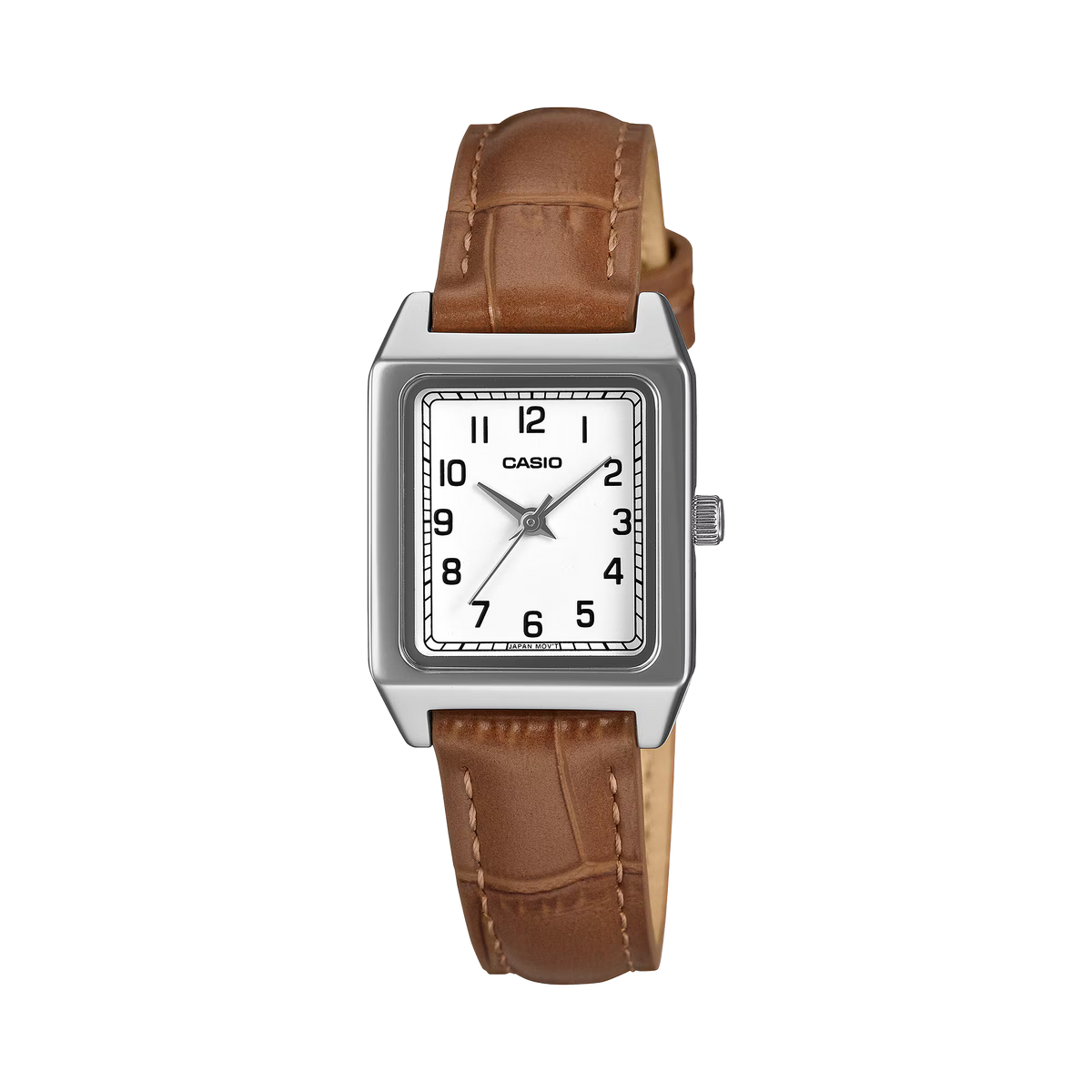 CASIO LTP-B150LA-8B LTPB150 WHITE DIAL LEATHER BAND WOMEN'S WATCH