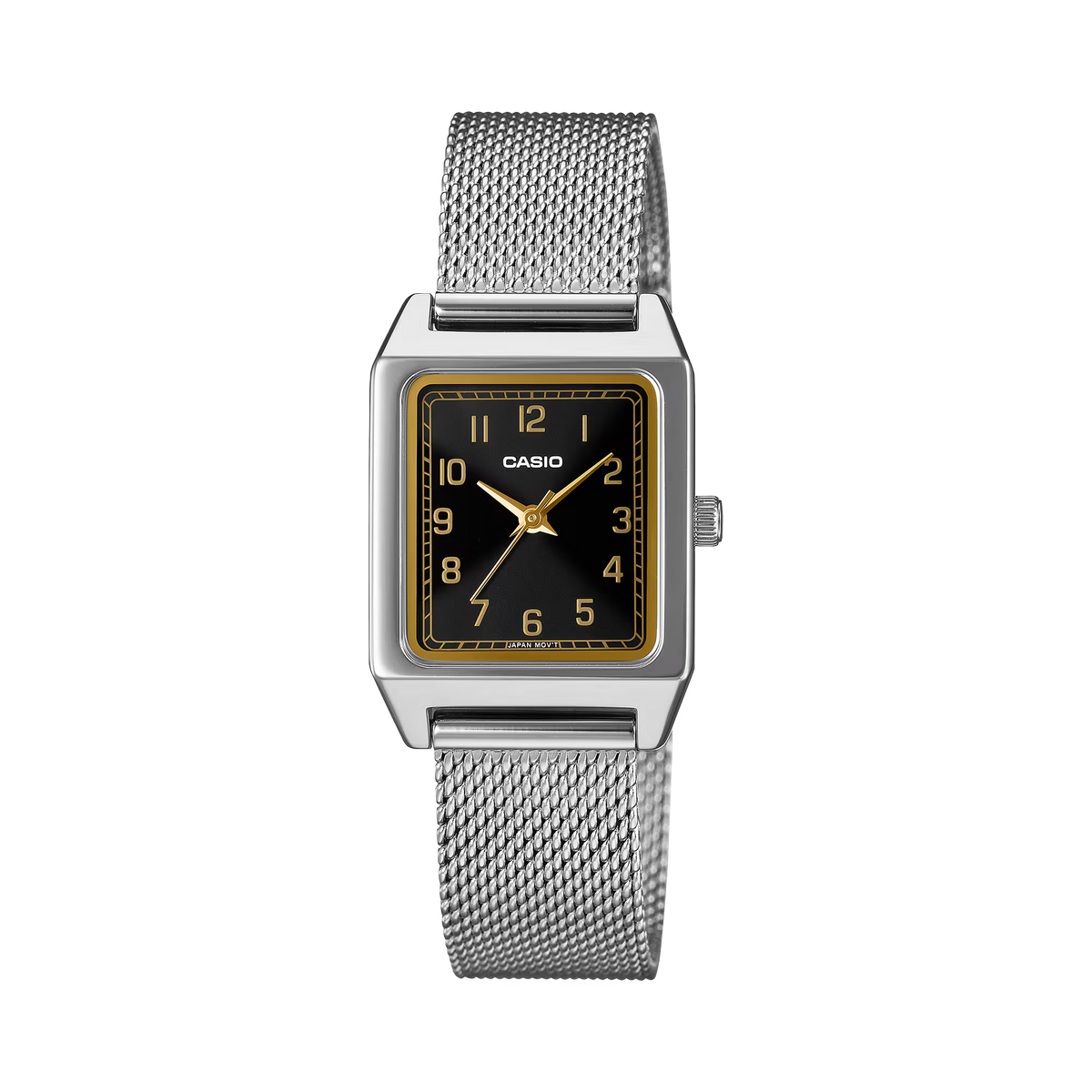 CASIO LTP-B150M-1B BLACK DIAL STAINLESS MESH BAND WOMEN'S WATCH