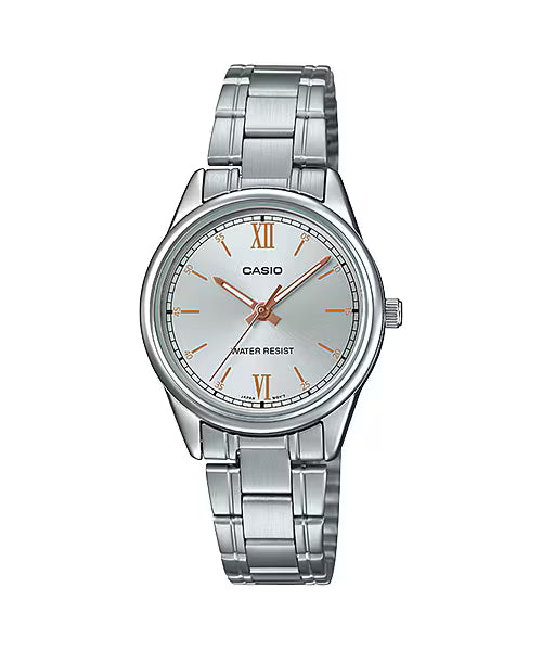 CASIO LTP-V005D-7B2 LTPV005 SILVER DIAL WOMEN'S QUARTZ WATCH