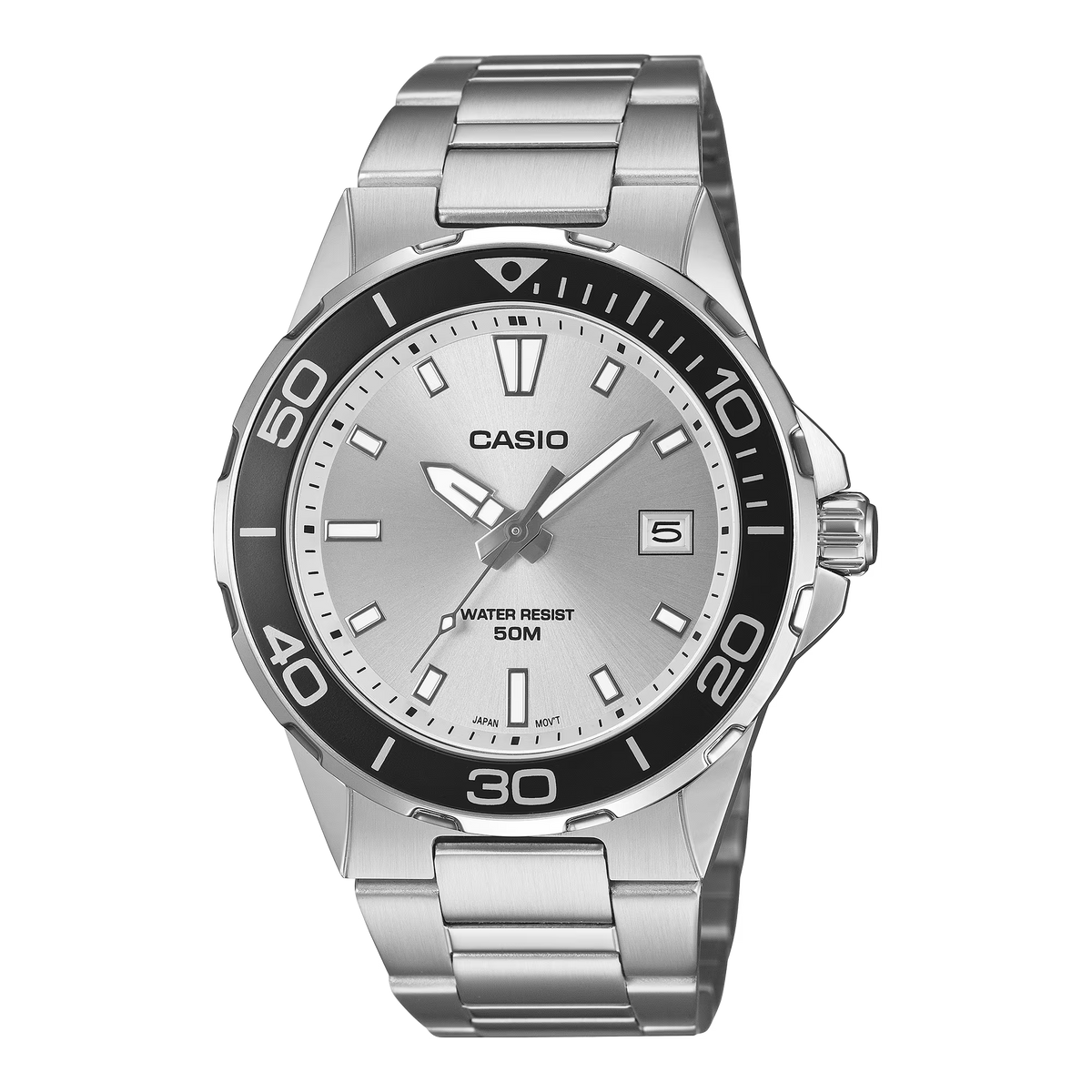 CASIO MTD-145D-7AV MTD-145D-7A SILVER DIAL QUARTZ DIVERS WATCH