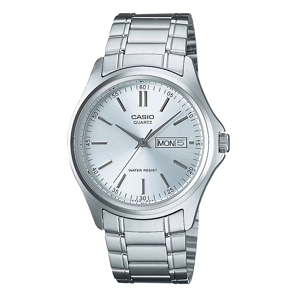 CASIO MTP-1239D-7A SILVER DIAL STEEL BAND QUARTZ MEN'S WATCH