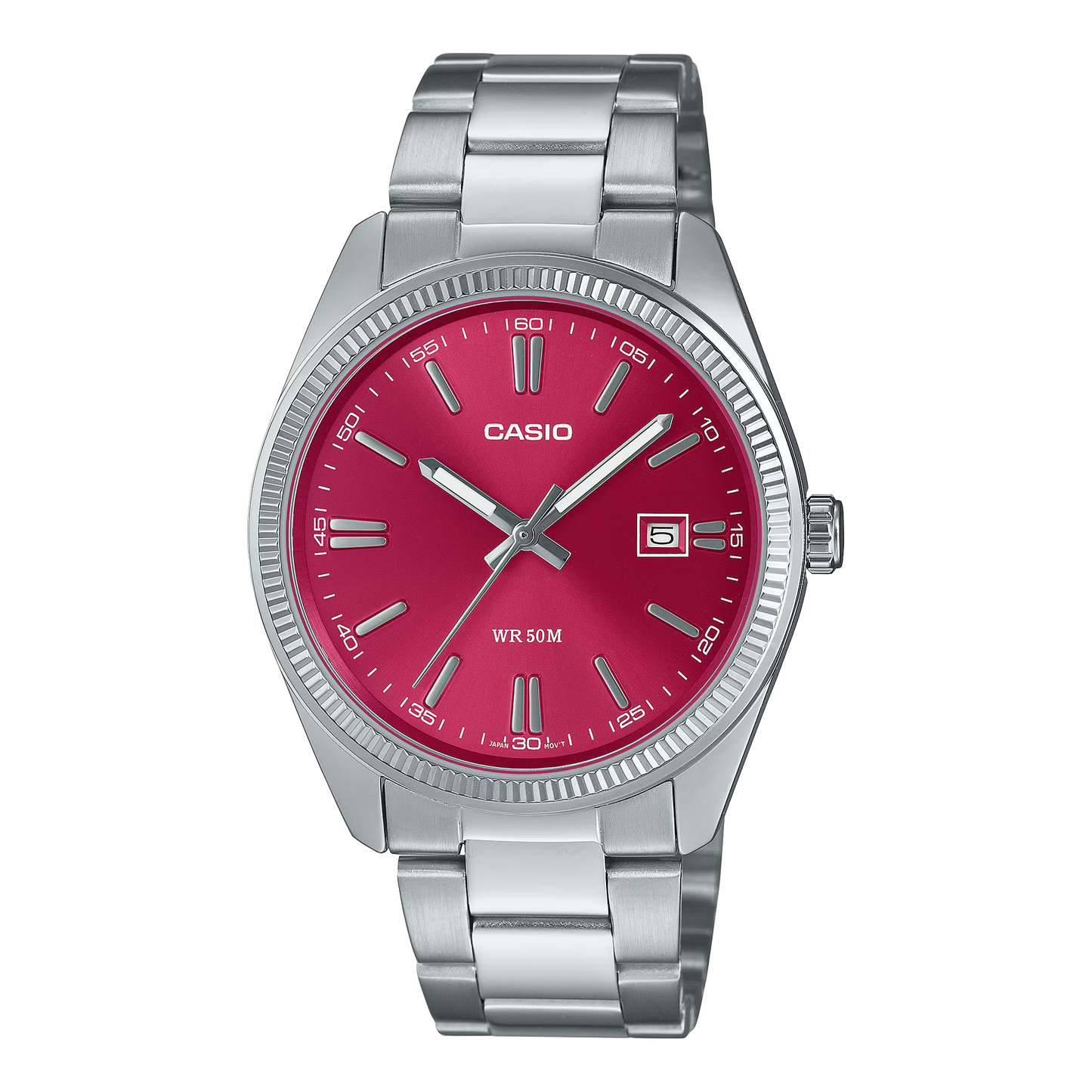 CASIO MTP-1302PD-4AV RED 38.5MM QUARTZ ANALOG WATCH