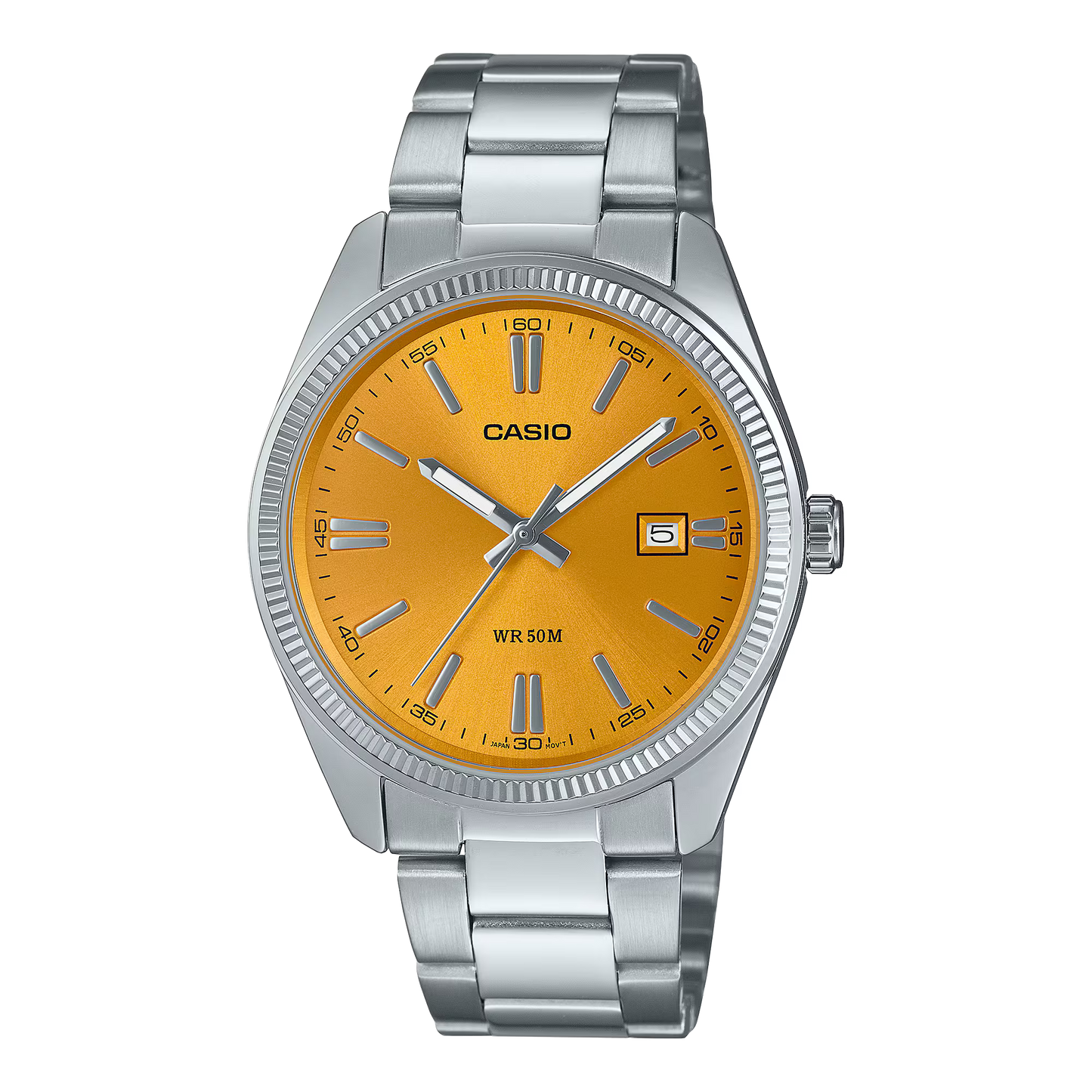 CASIO MTP-1302PD-9AV YELLOW 38.5MM QUARTZ ANALOG WATCH