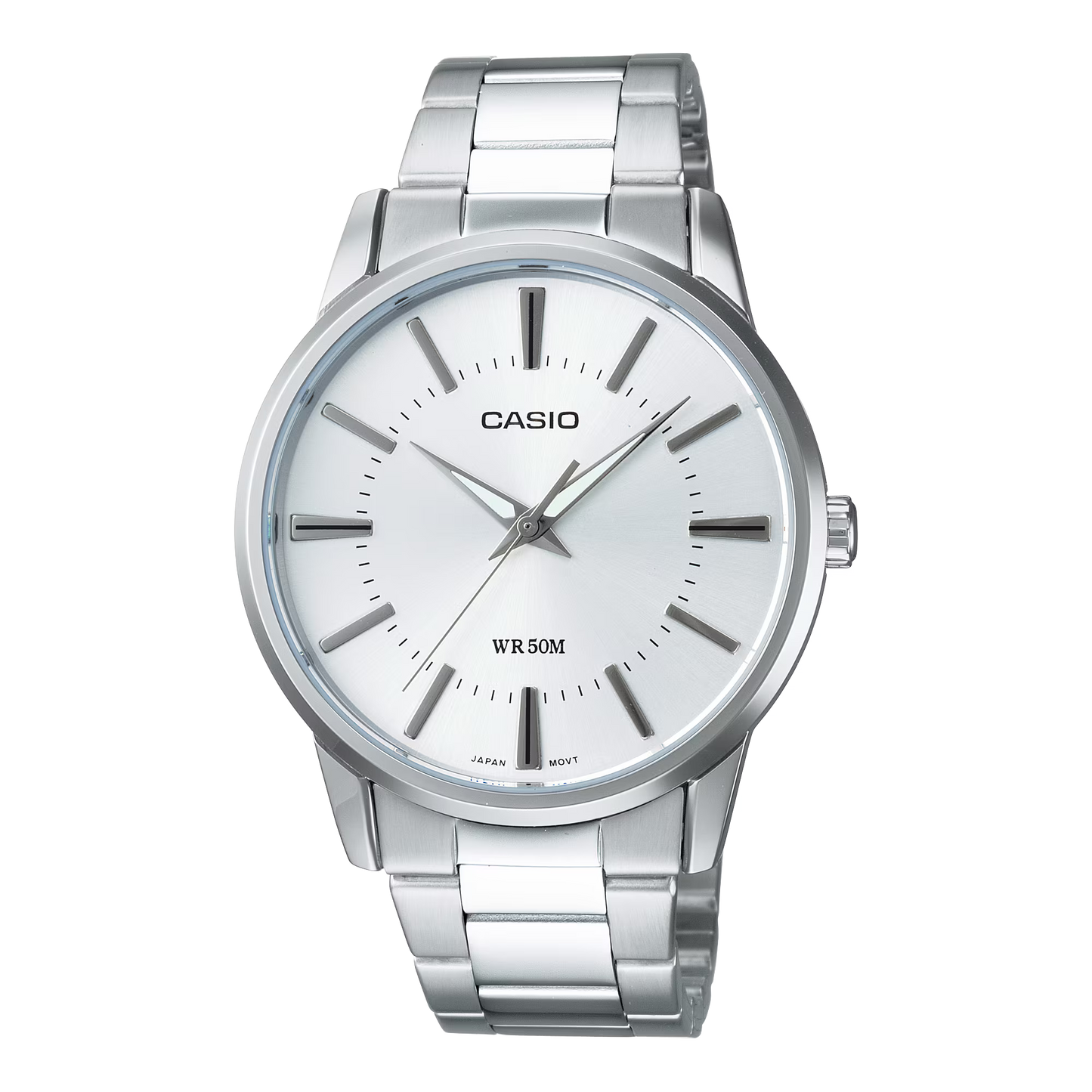 CASIO MTP-1303D-7AV WHITE STAINLESS STEEL 38.5MM QUARTZ ANALOG WATCH