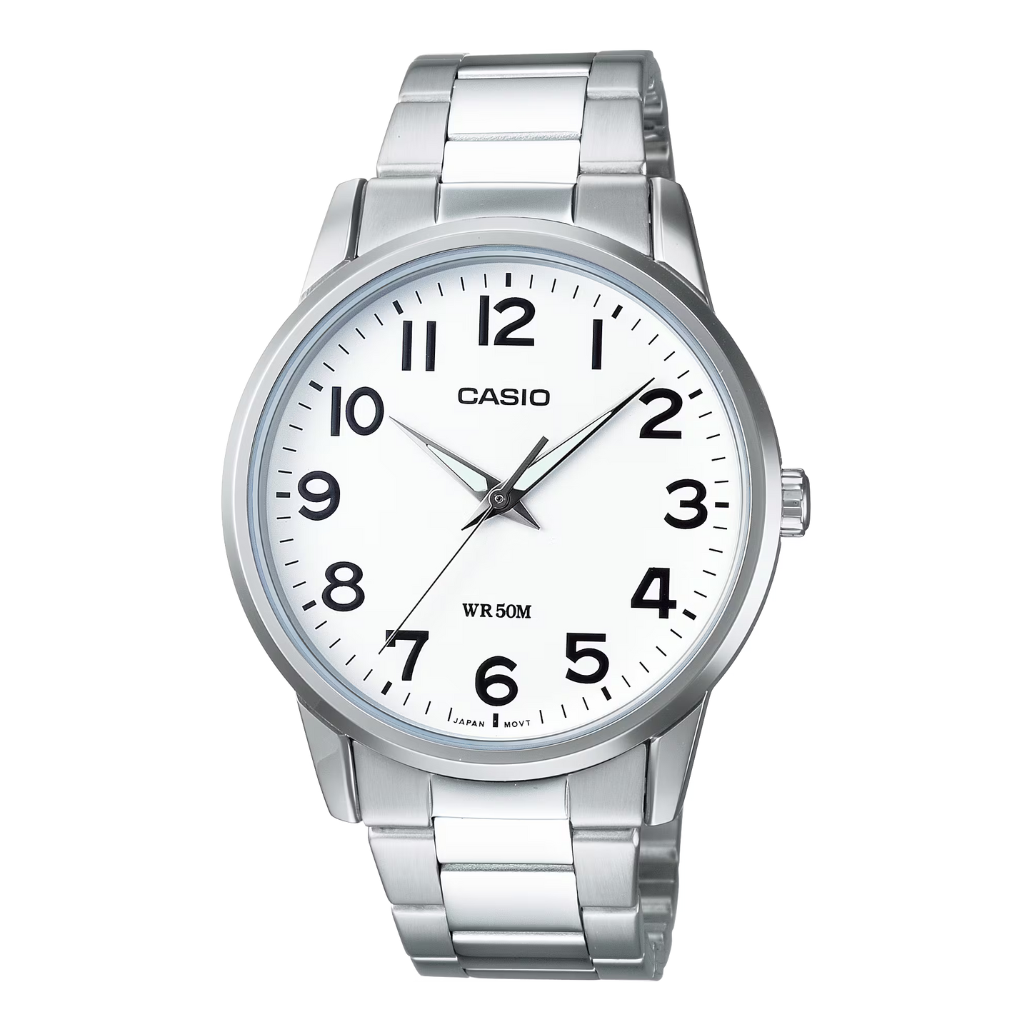 CASIO MTP-1303D-7BV WHITE STAINLESS STEEL 38.5MM QUARTZ ANALOG WATCH